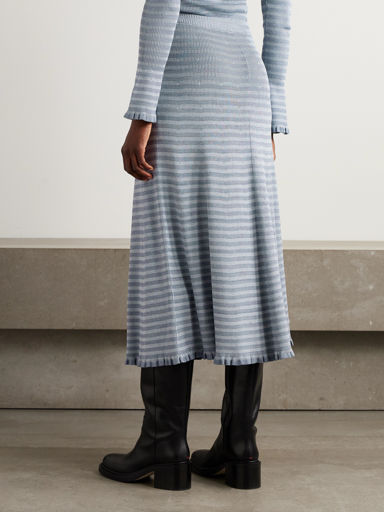White Label - Stina Striped Midi