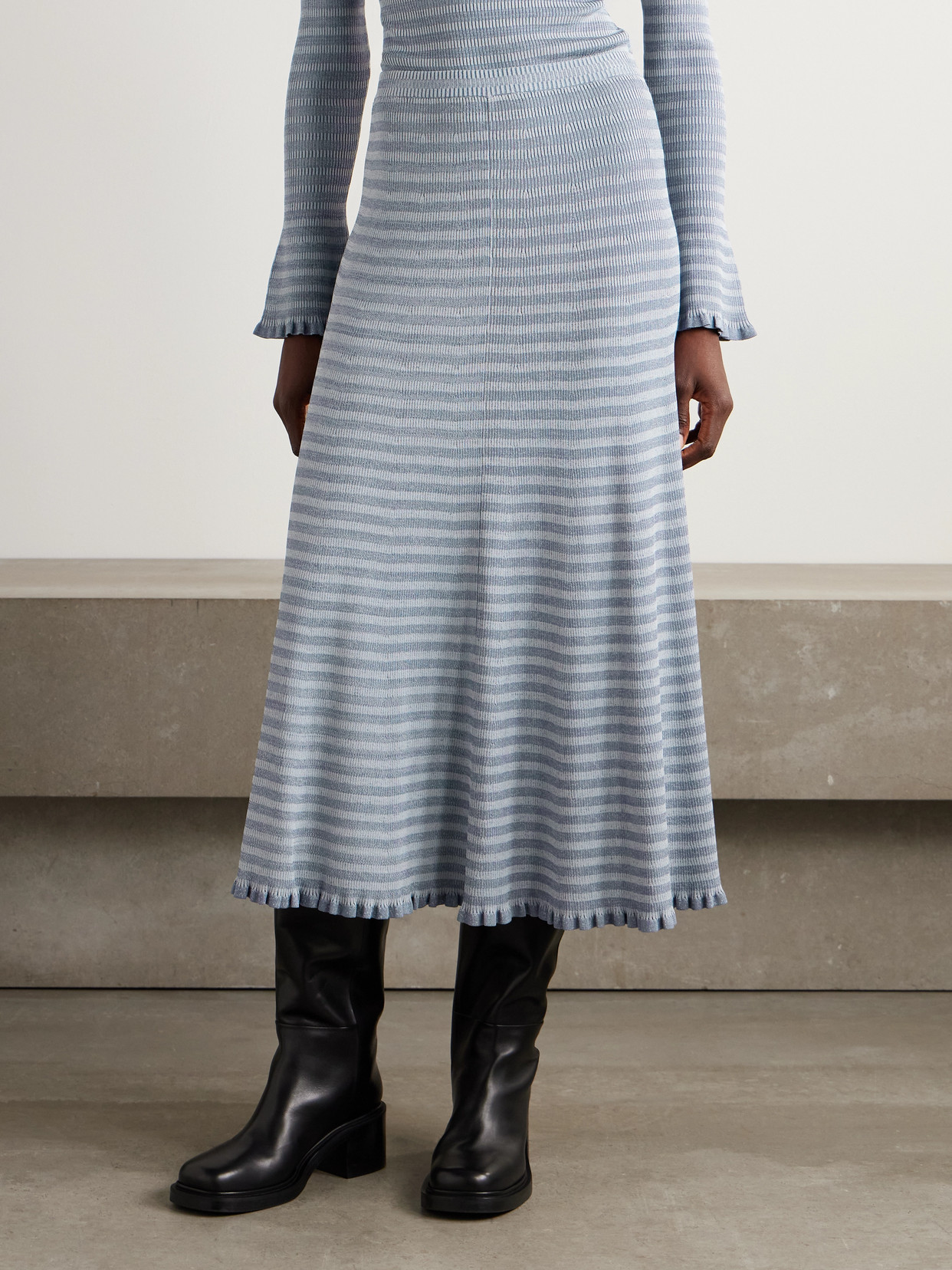 White Label - Stina Striped Midi