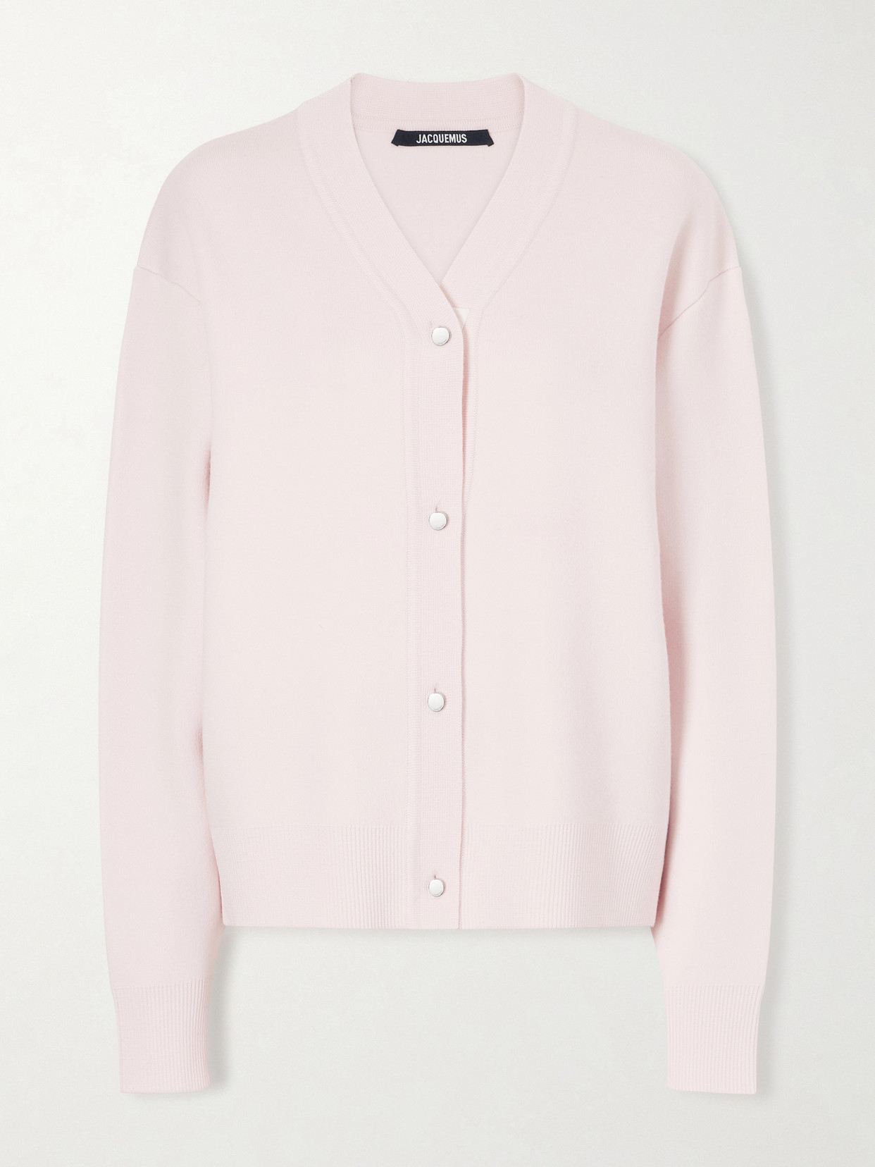 Jacquemus Doppio Wool-blend Cardigan In Pink
