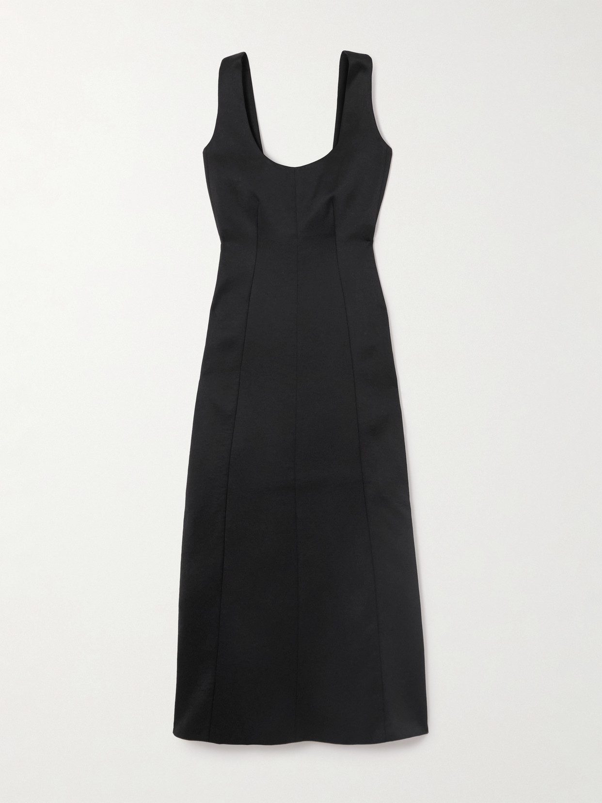 Proenza Schouler White Label Isabelle Paneled Crepe Midi Dress In Black