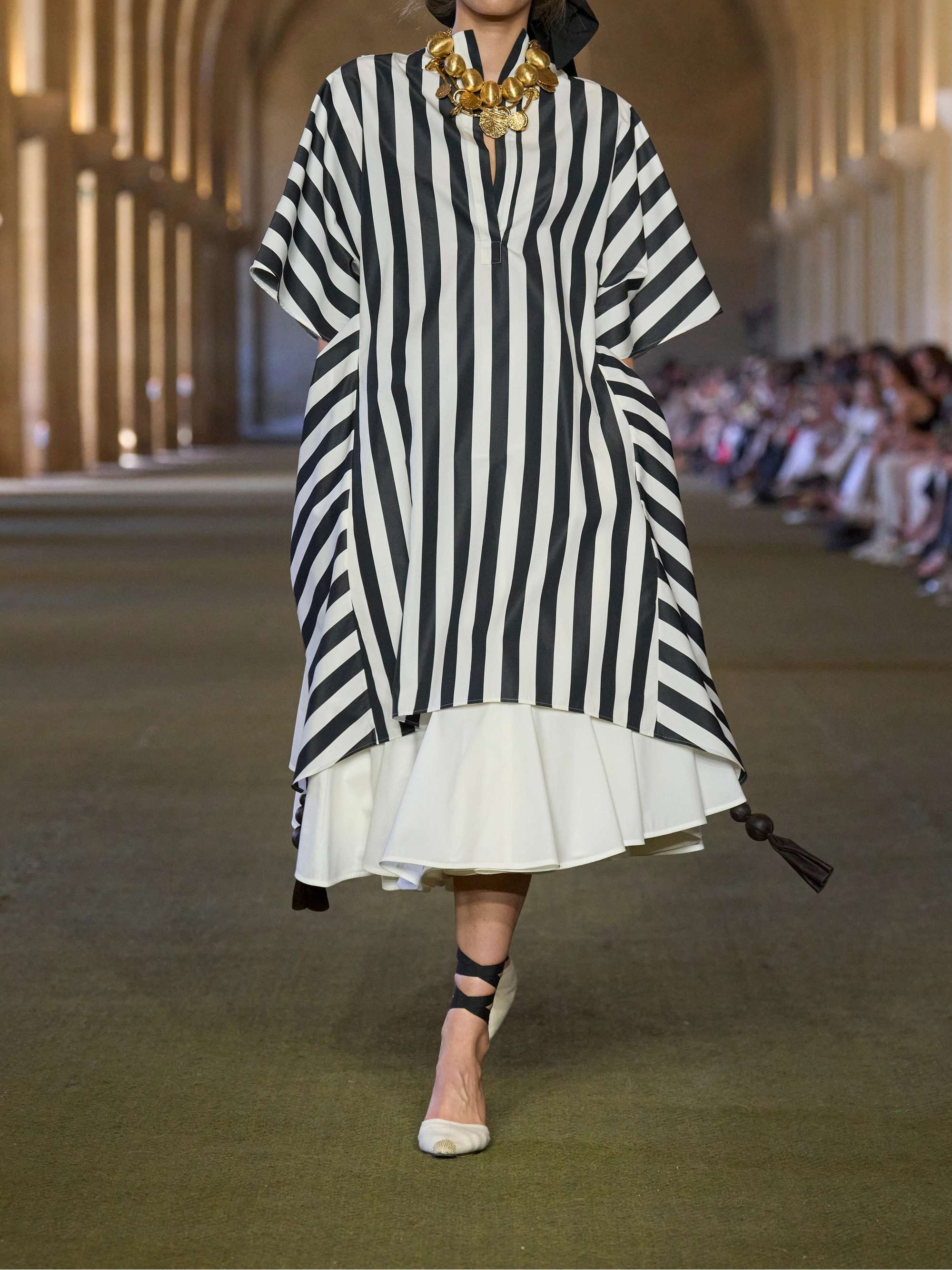 JACQUEMUS Moisson oversized striped cotton and silk-blend midi dress | NET-A-PORTER JACQUEMUS Moisson oversized striped cotton and silk-blend midi dress | NET-A-PORTER