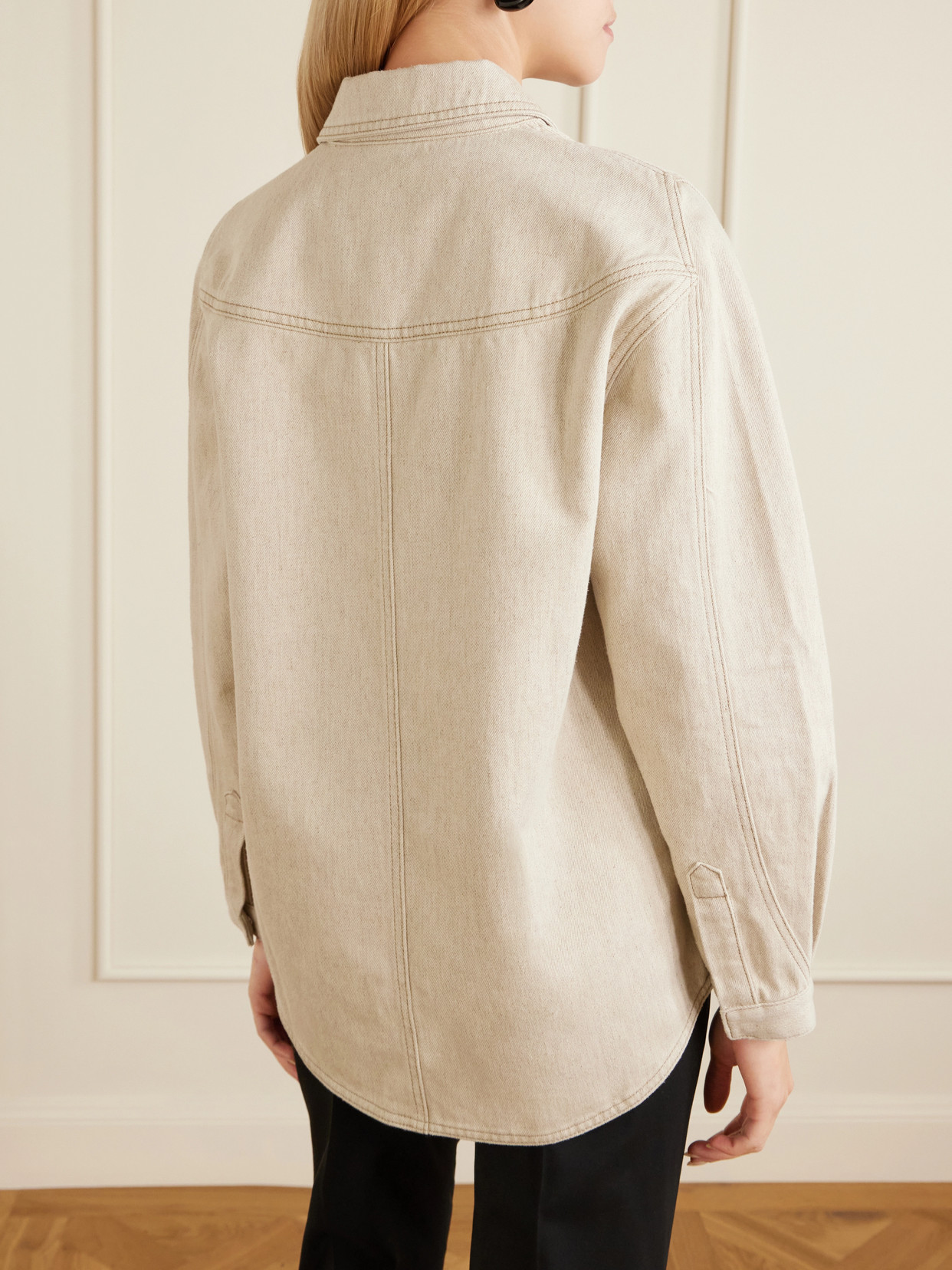 La Chemise Amelo De-Nîmes Cotton And Hemp-Blend Shirt