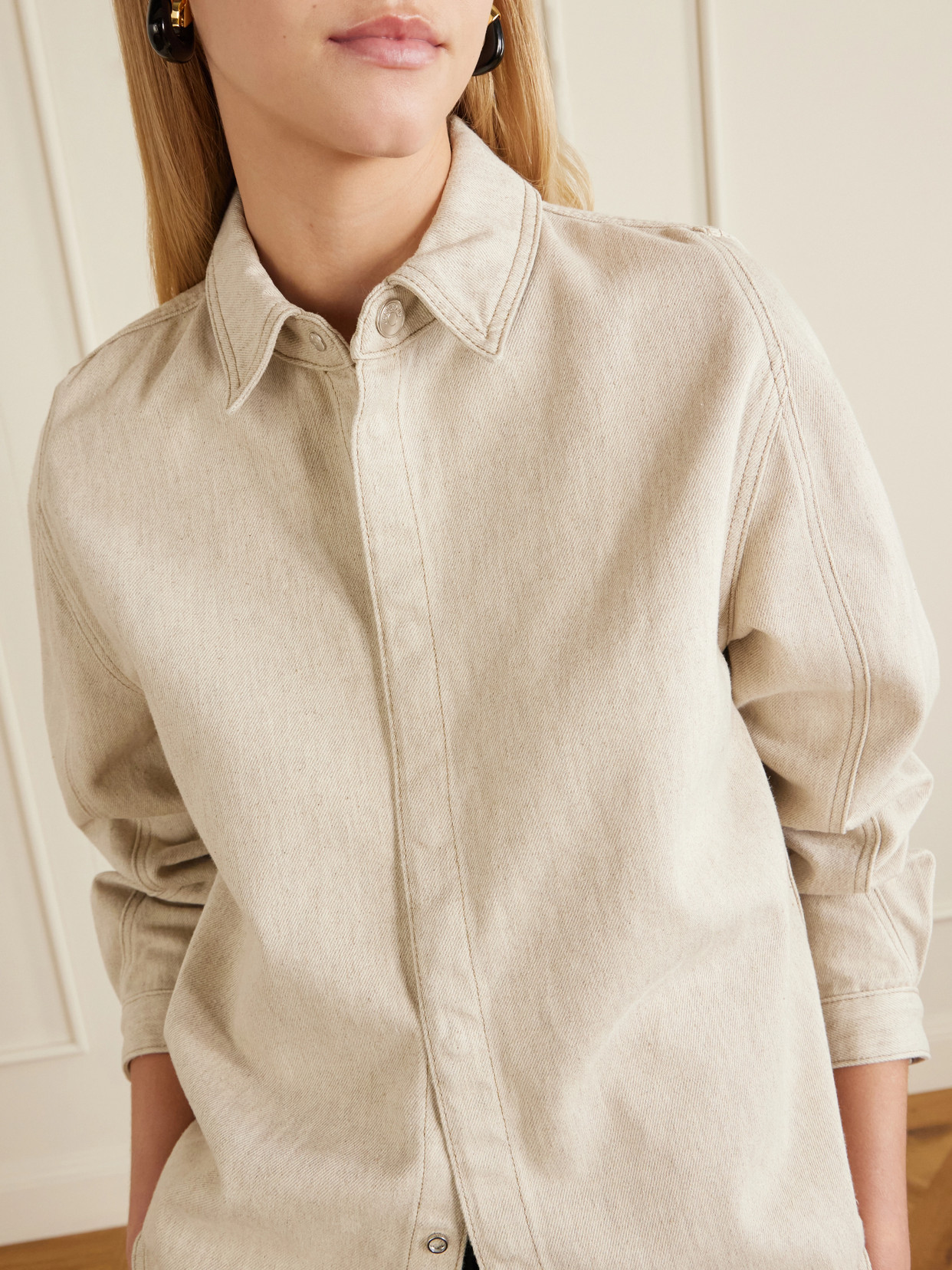 La Chemise Amelo De-Nîmes Cotton And Hemp-Blend Shirt