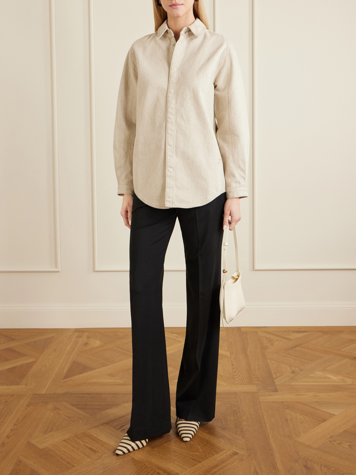 La Chemise Amelo De-Nîmes Cotton And Hemp-Blend Shirt
