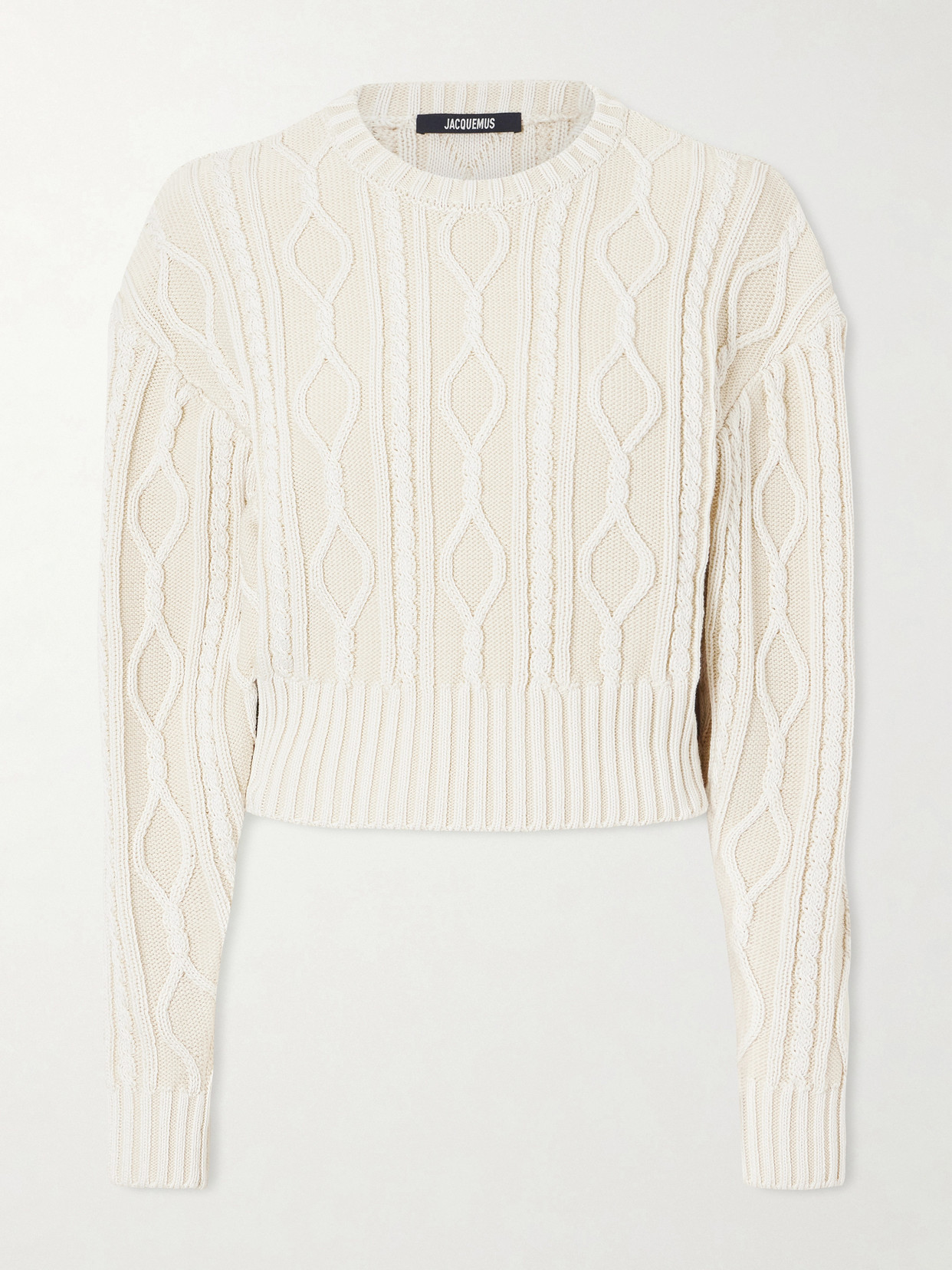 Amelo Cable-Knit Cotton Sweater
