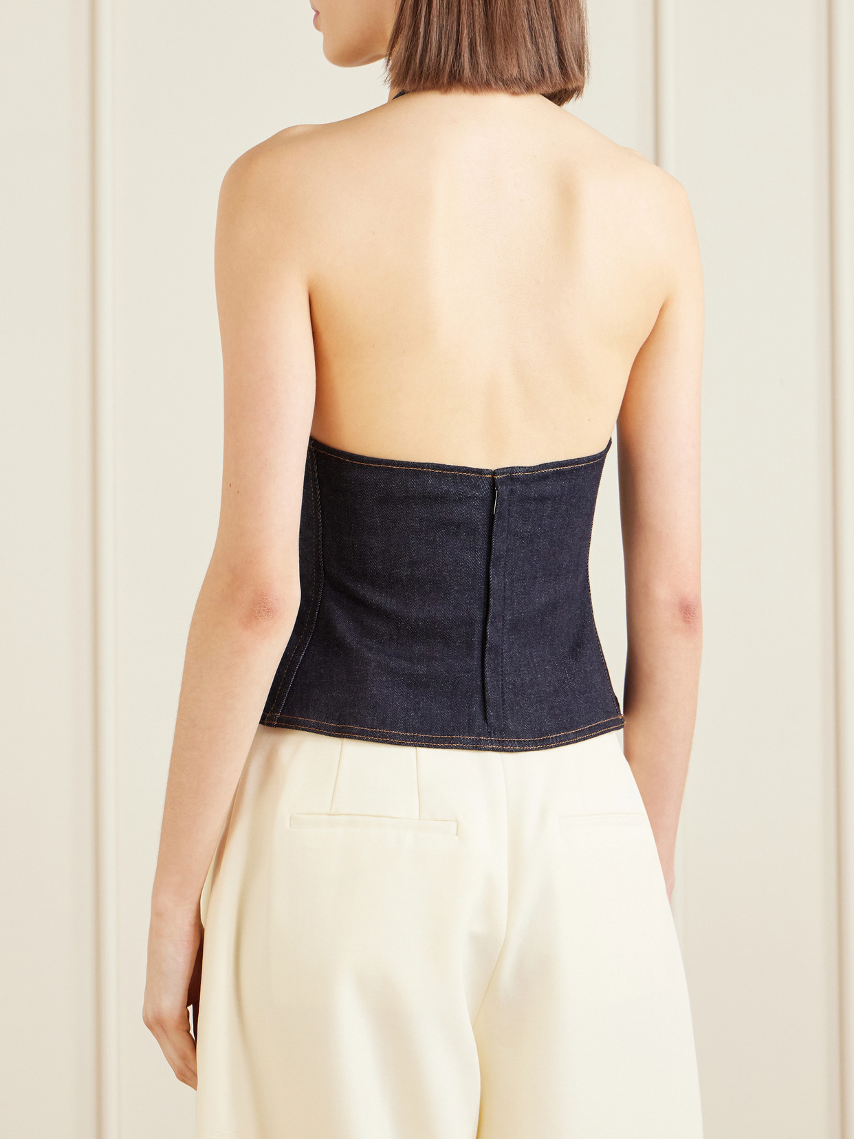 Lavoir Denim Halterneck Top