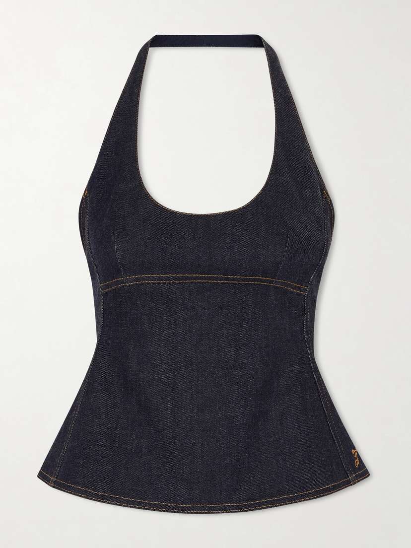 Jacquemus Lavoir Denim Halterneck Top