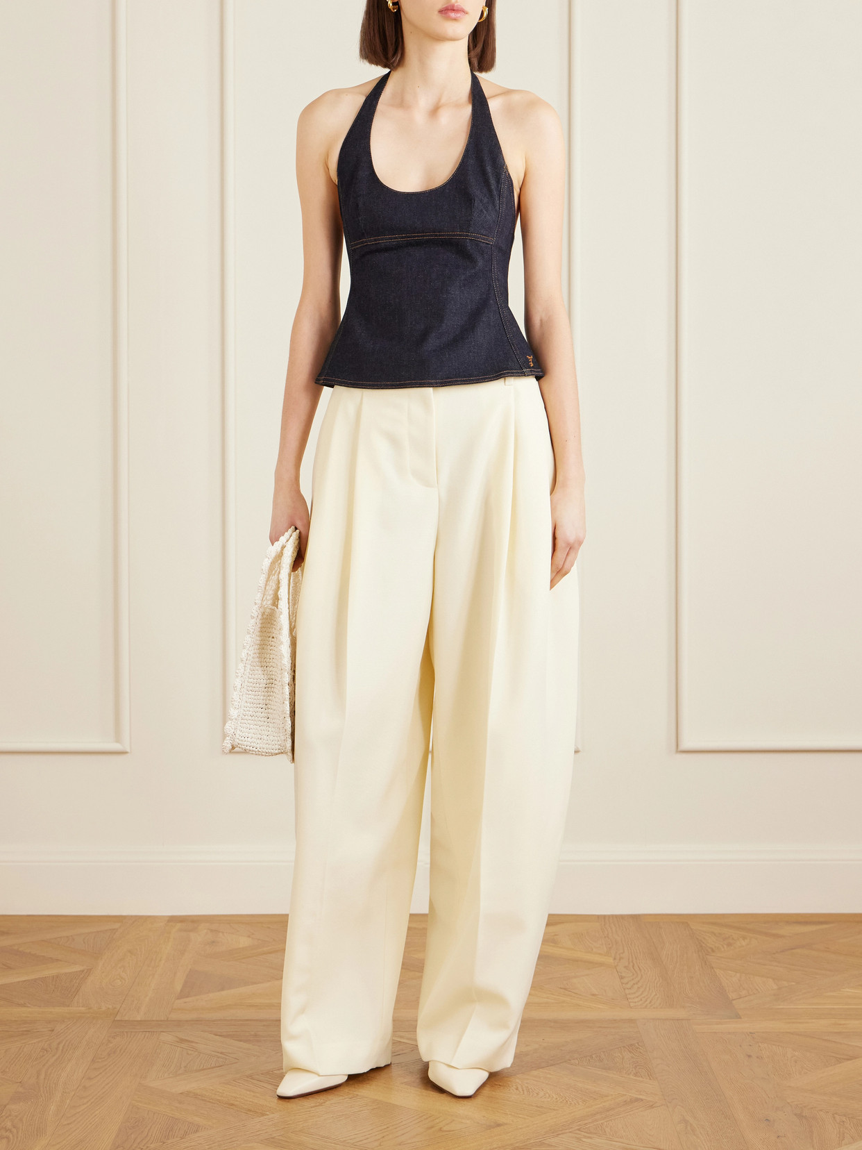 Lavoir Denim Halterneck Top