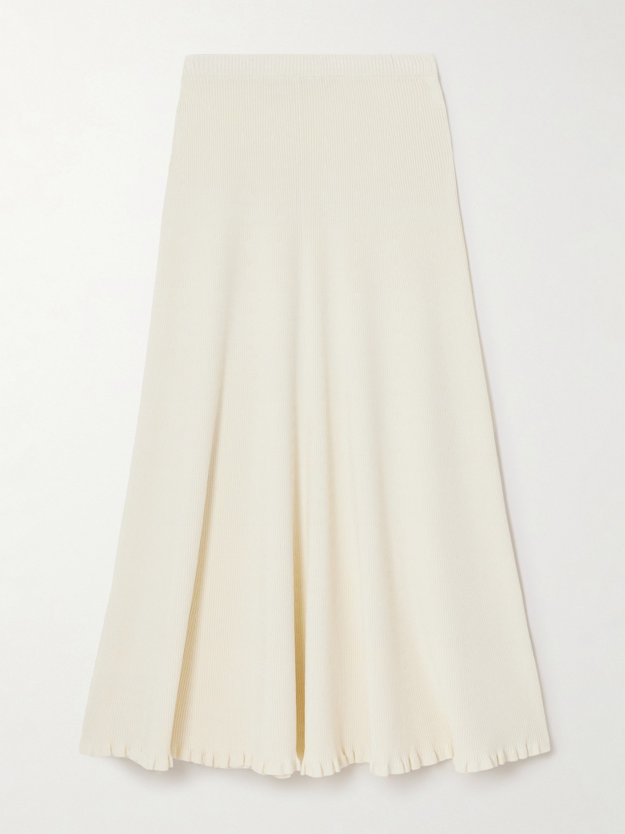 Proenza Schouler White Label Stina Striped Knitted Midi Skirt In Sand