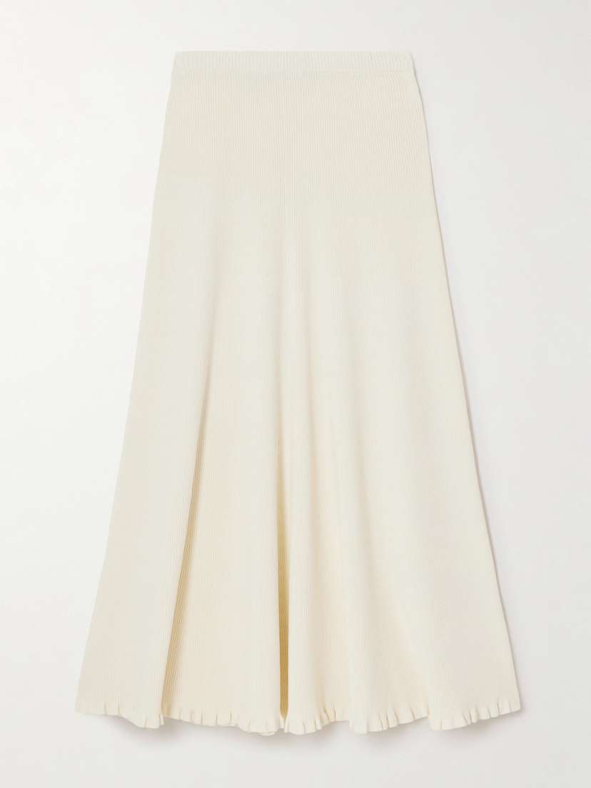 Proenza Schouler White Label Stina Striped Knitted Midi Skirt
