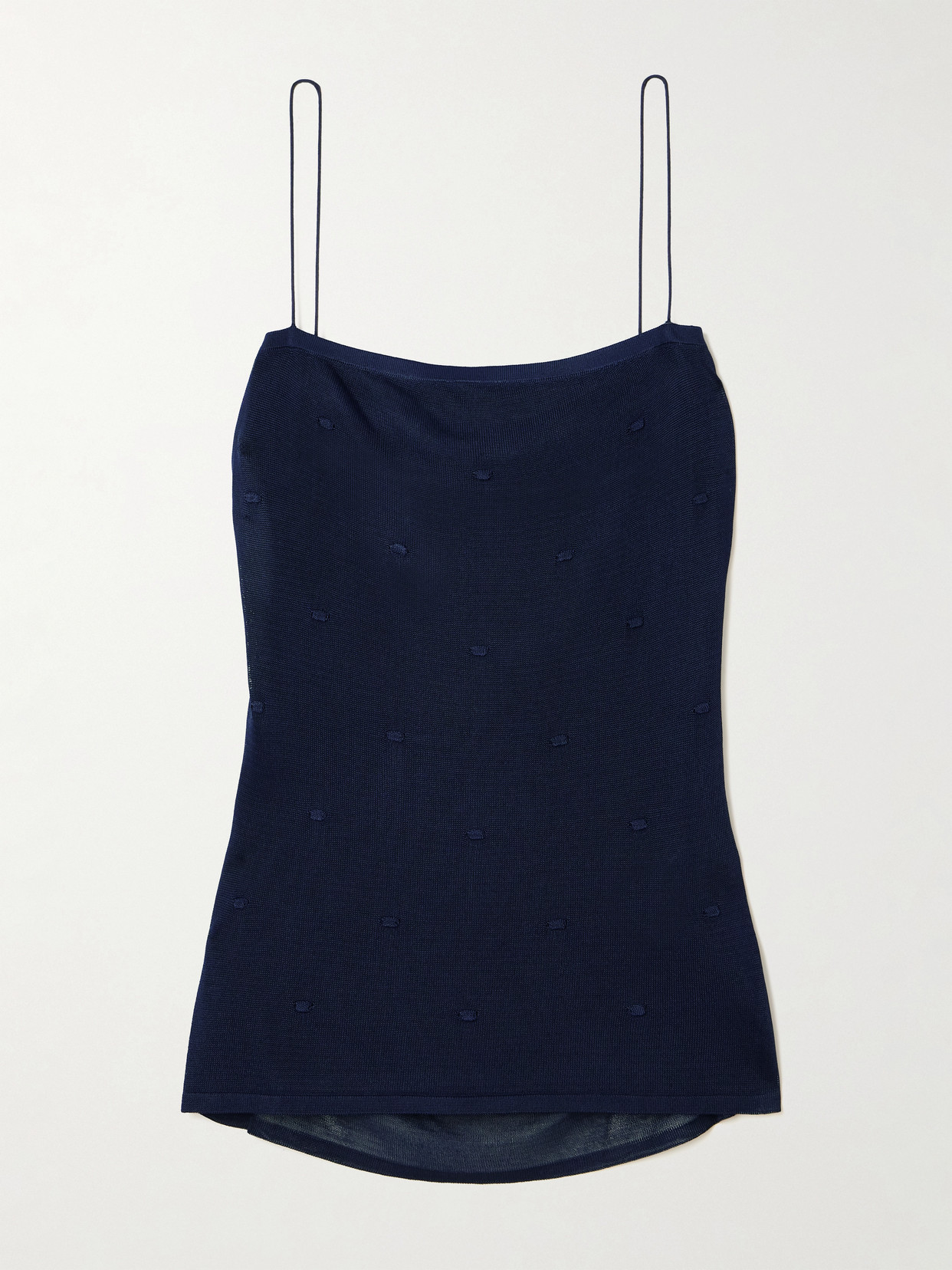 Jacquemus Plumetis Knitted Camisole In Blue