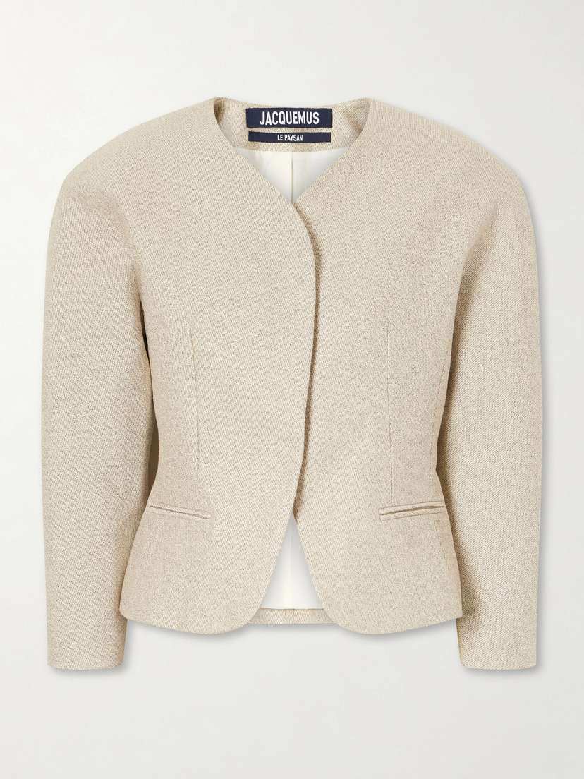 Jacquemus La Petite Veste Ovalo Cotton And Linen-blend Blazer