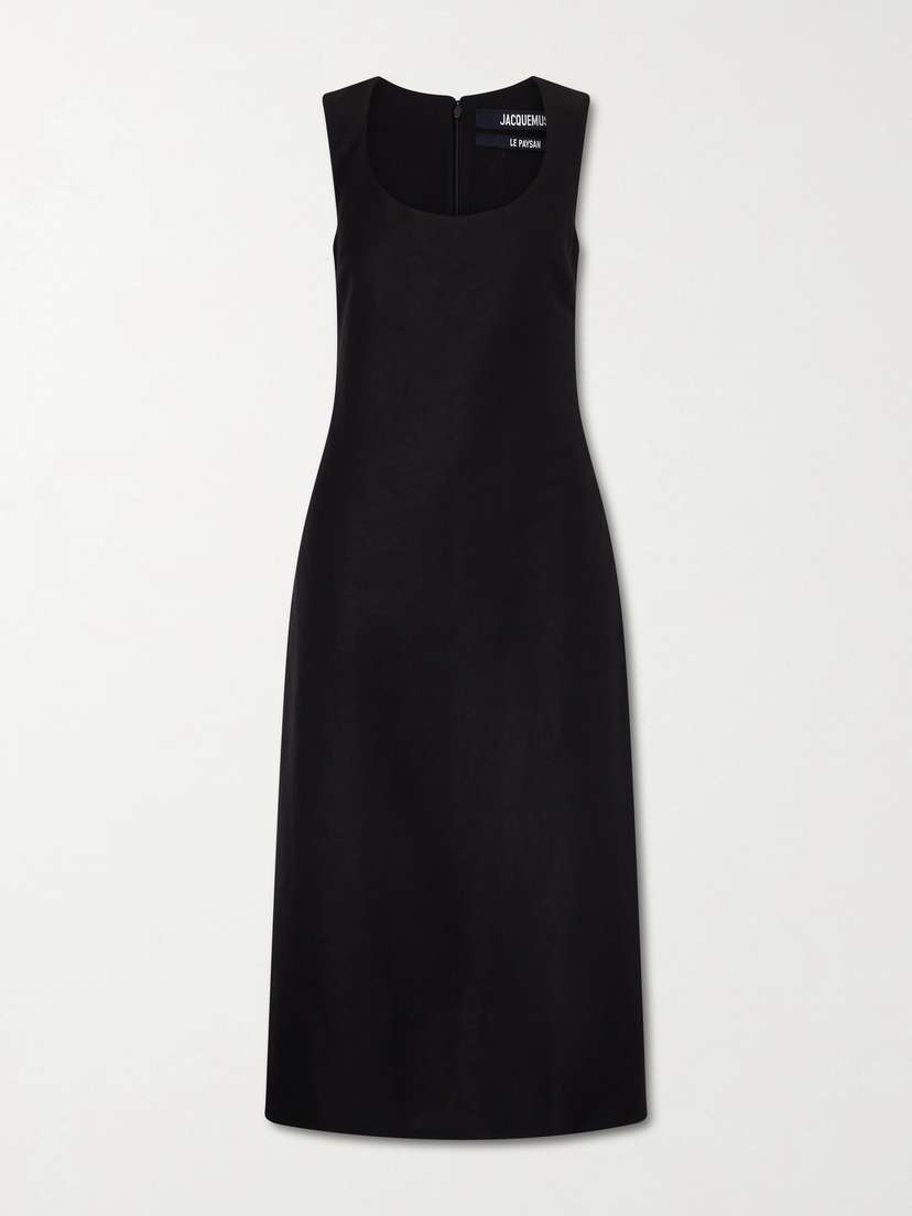 Jacquemus Tablier Linen-blend Midi Dress