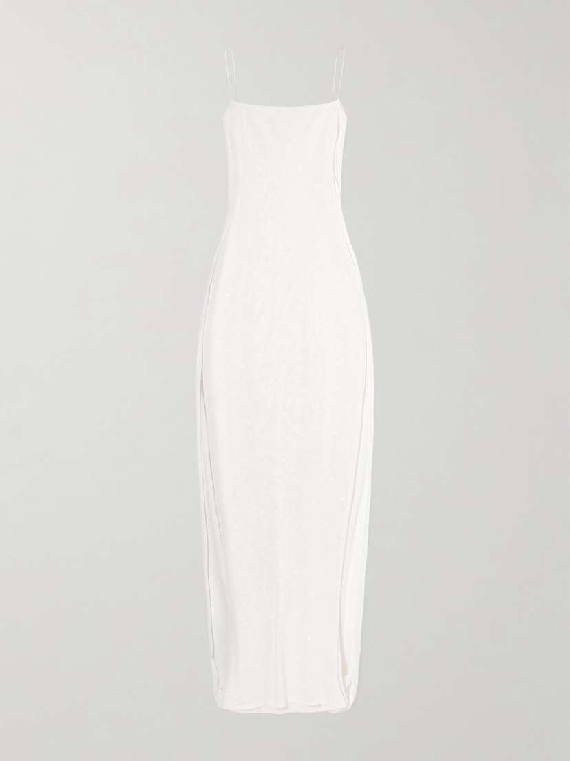 Jacquemus The Plumetis Knitted Maxi Dress