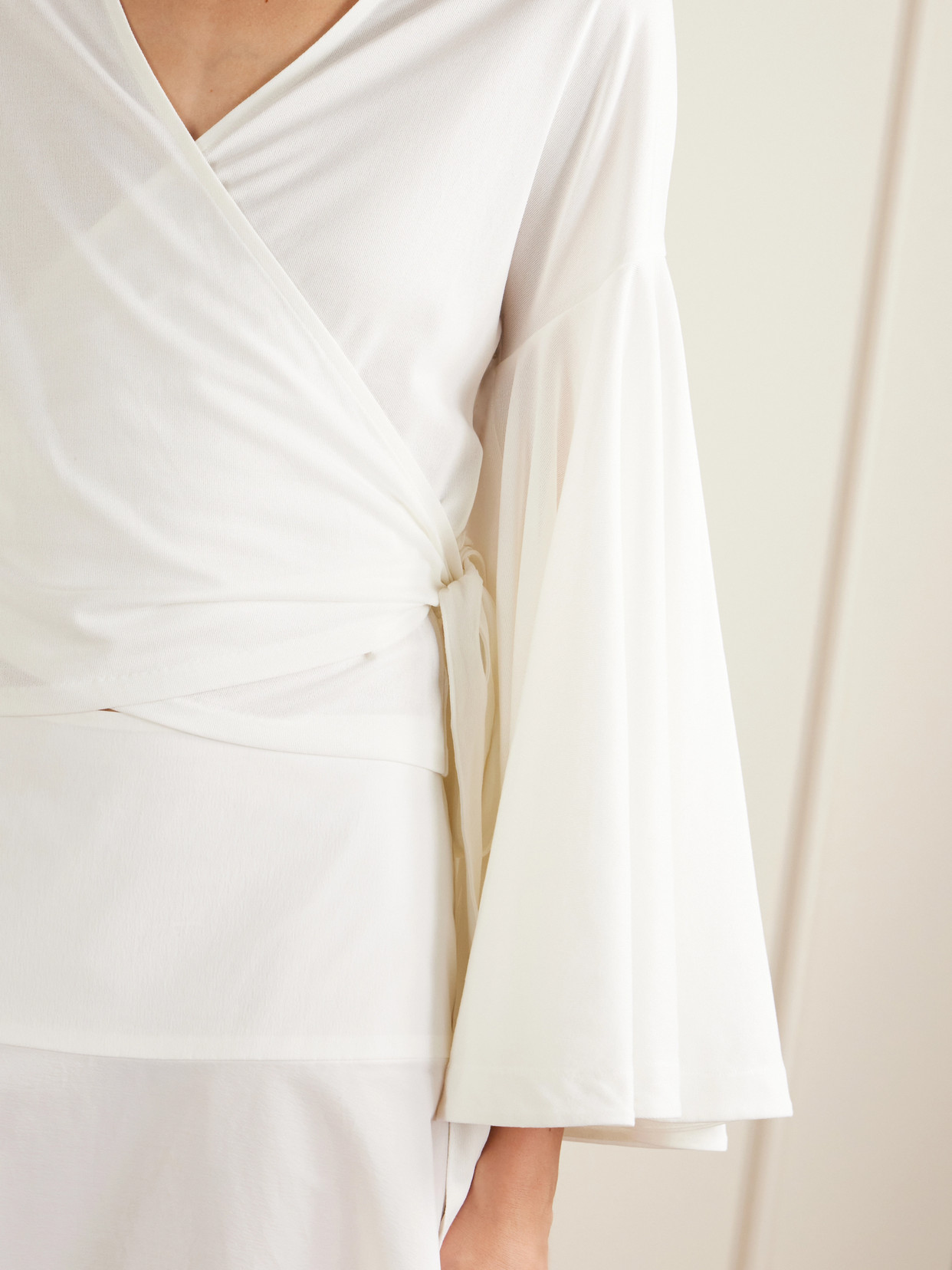 The Ventadou Paper-Blend Wrap Top