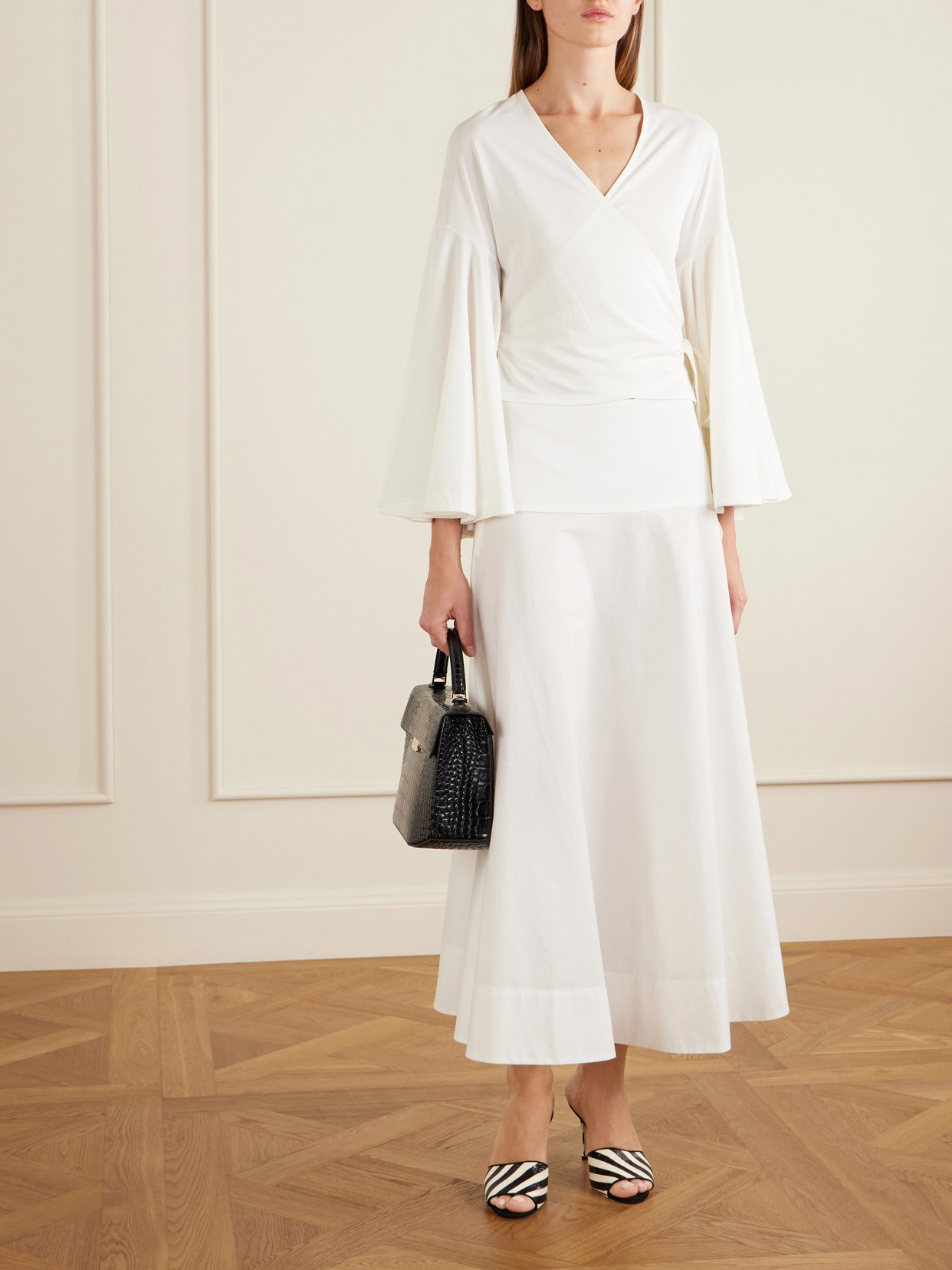 The Ventadou Paper-Blend Wrap Top