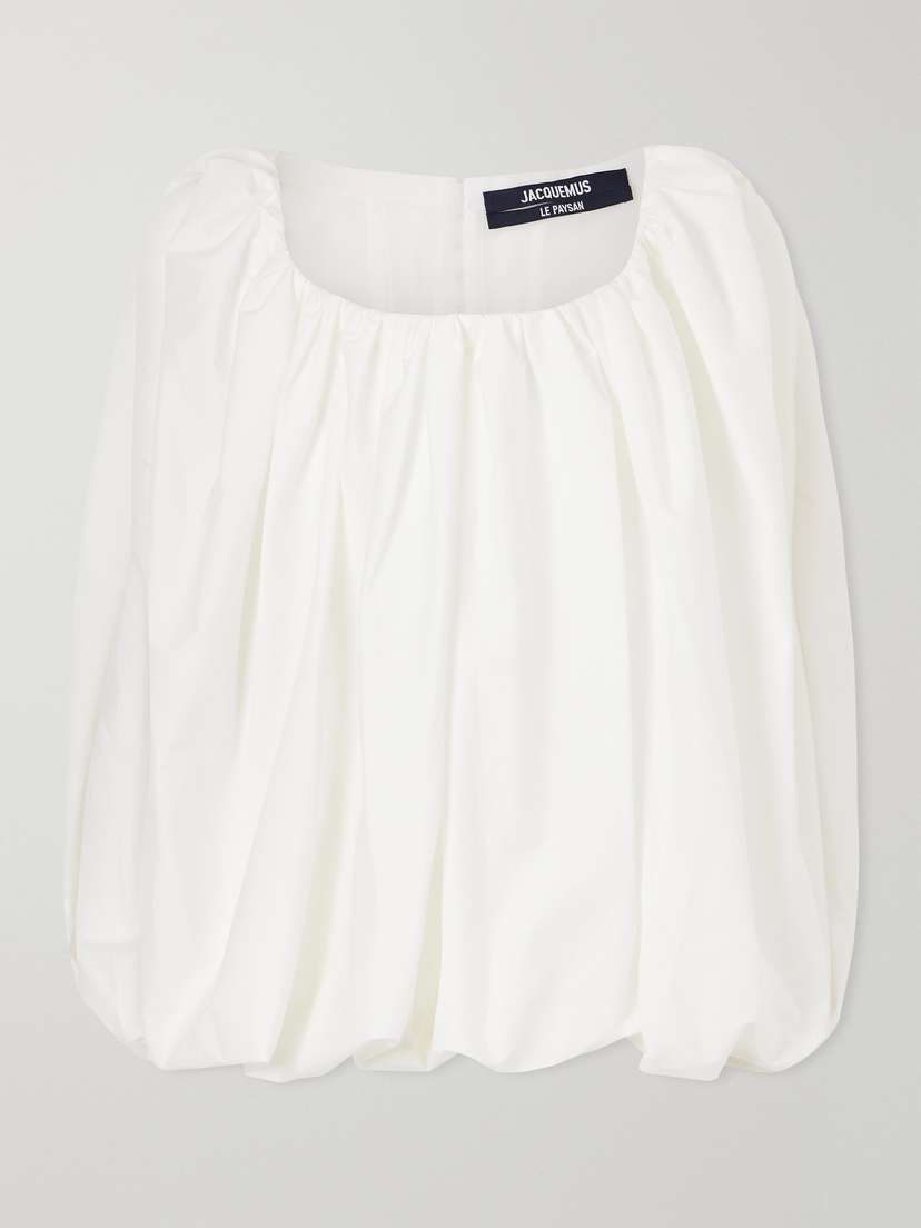 Jacquemus The Lavande Stretch Cotton-blend Voile Blouse