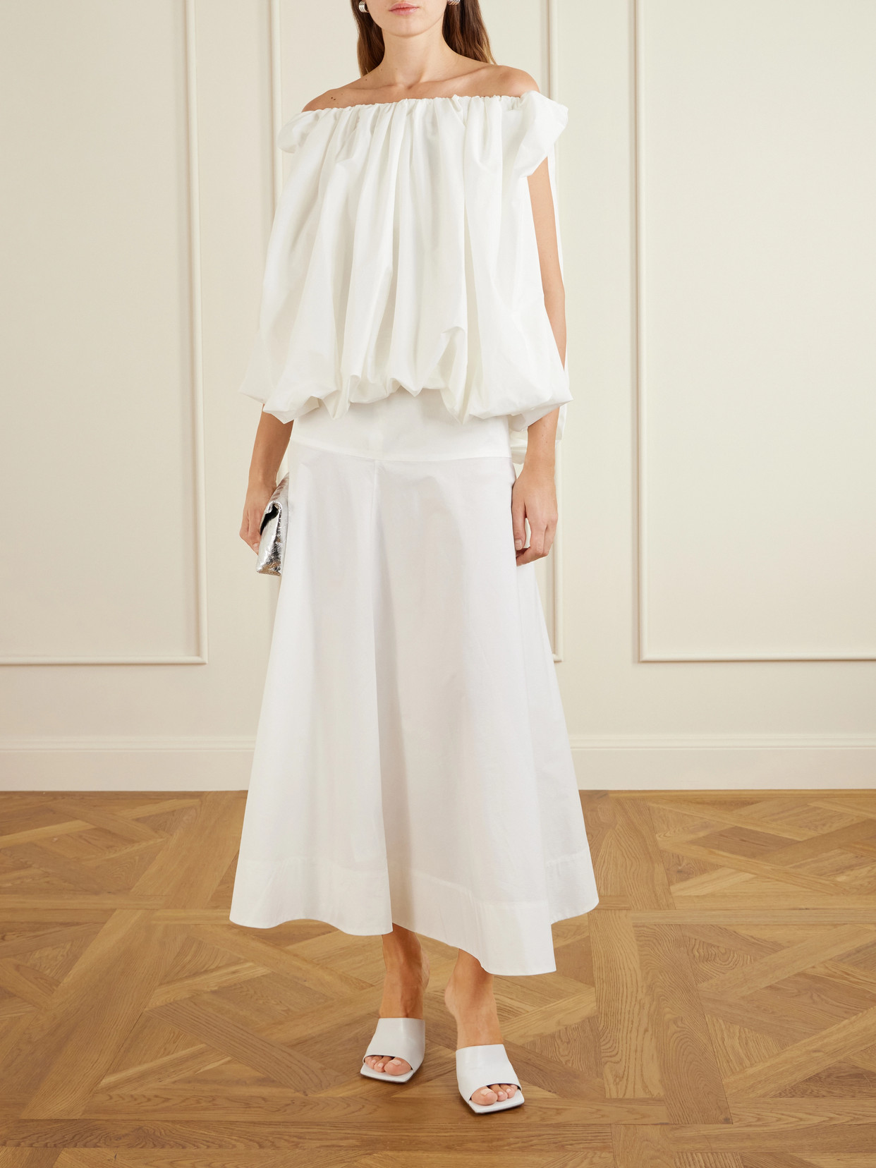 The Lavande Stretch Cotton-Blend Voile Blouse