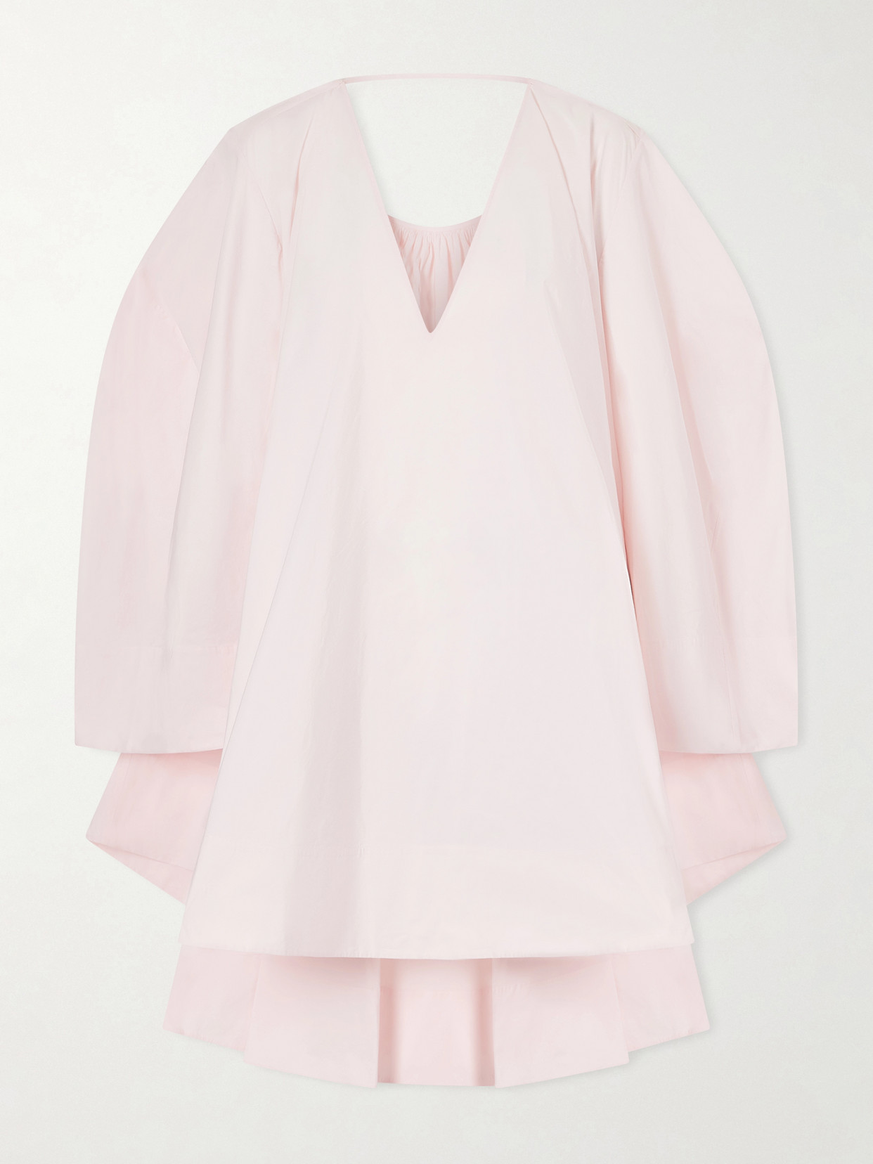 Jacquemus Paysan Oversized Cotton-blend Mini Dress In Pink