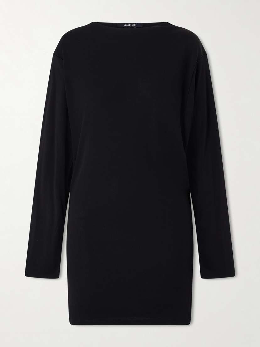 Jacquemus The Mistral Open-back Draped Jersey Mini Dress