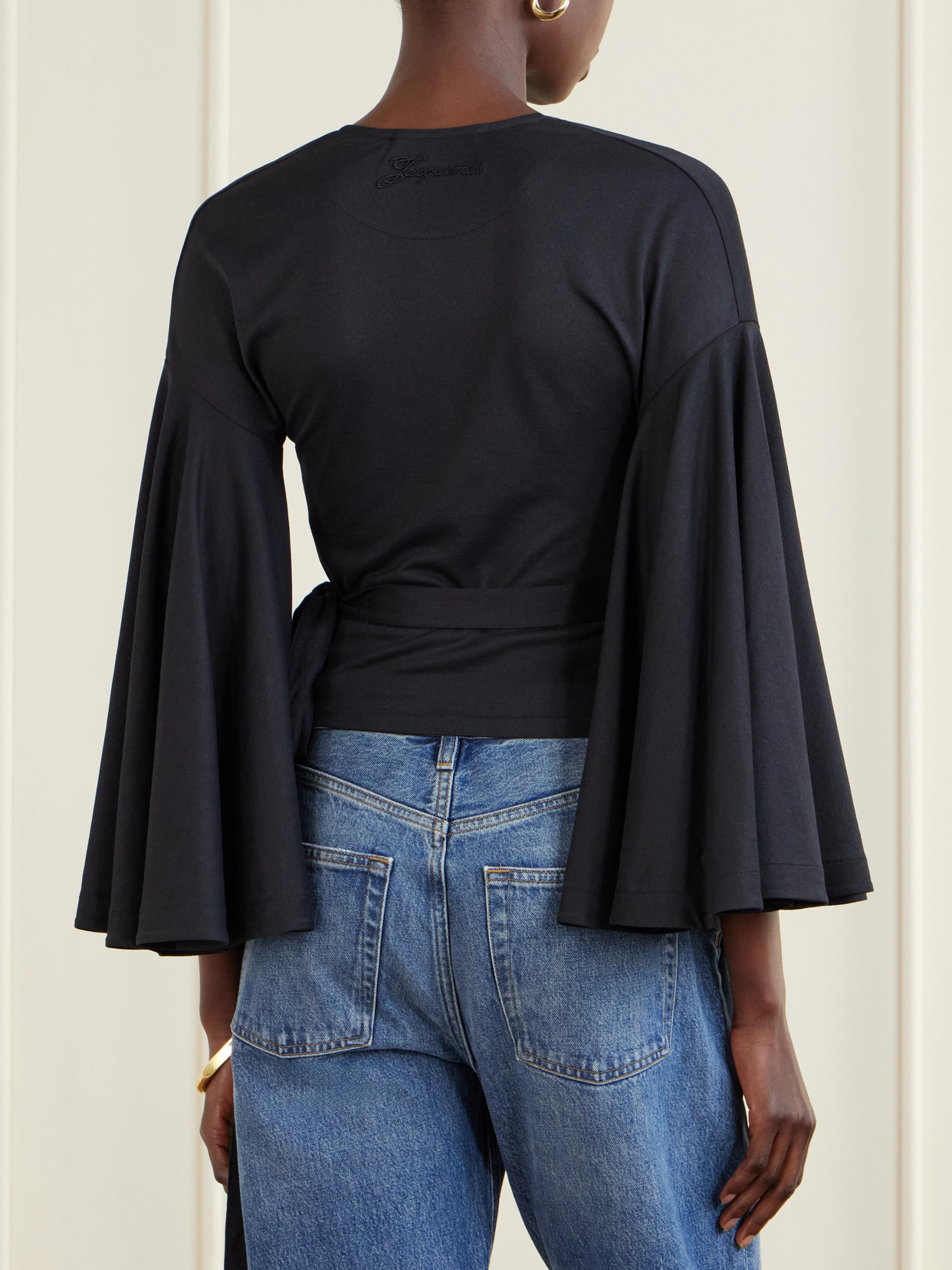 The Ventadou Paper-Blend Wrap Top