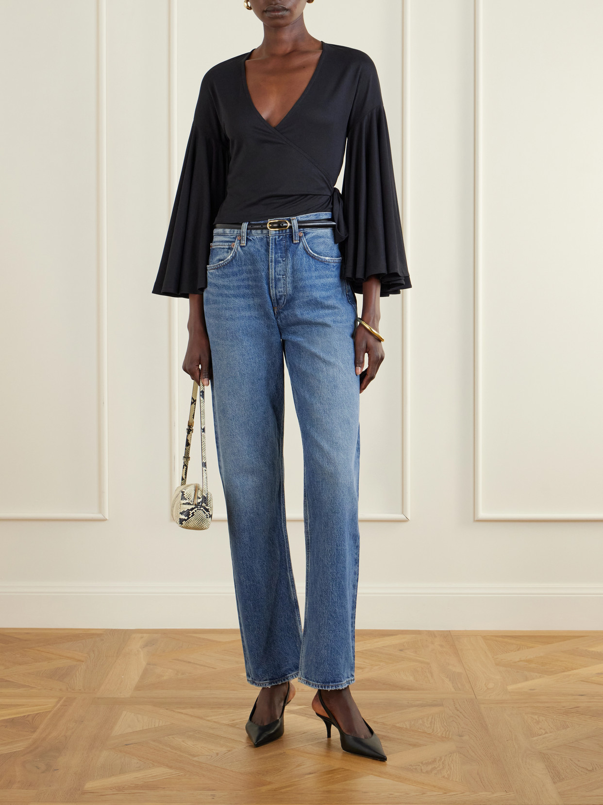 The Ventadou Paper-Blend Wrap Top