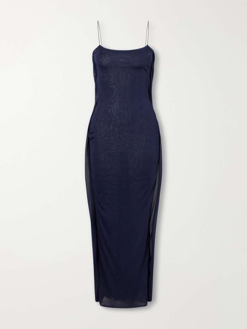 The Plumetis Knitted Maxi Dress