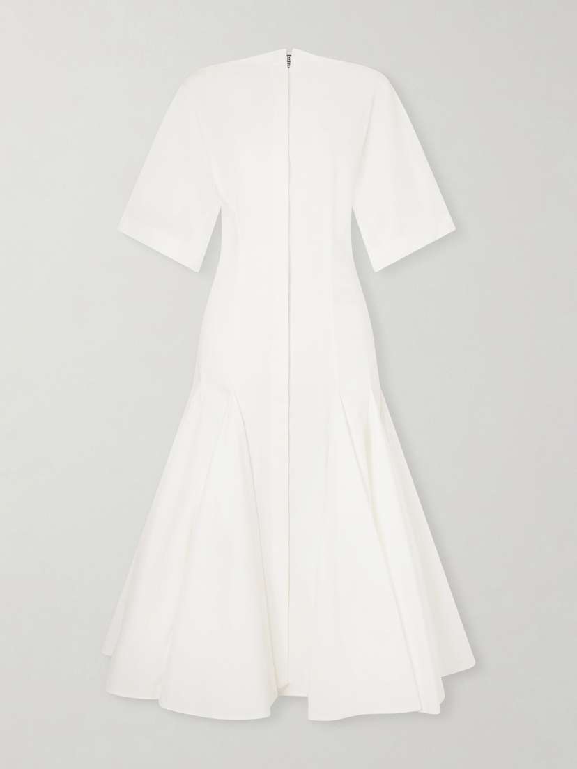 Jacquemus Moisson Pleated Cotton-poplin Shirt Dress