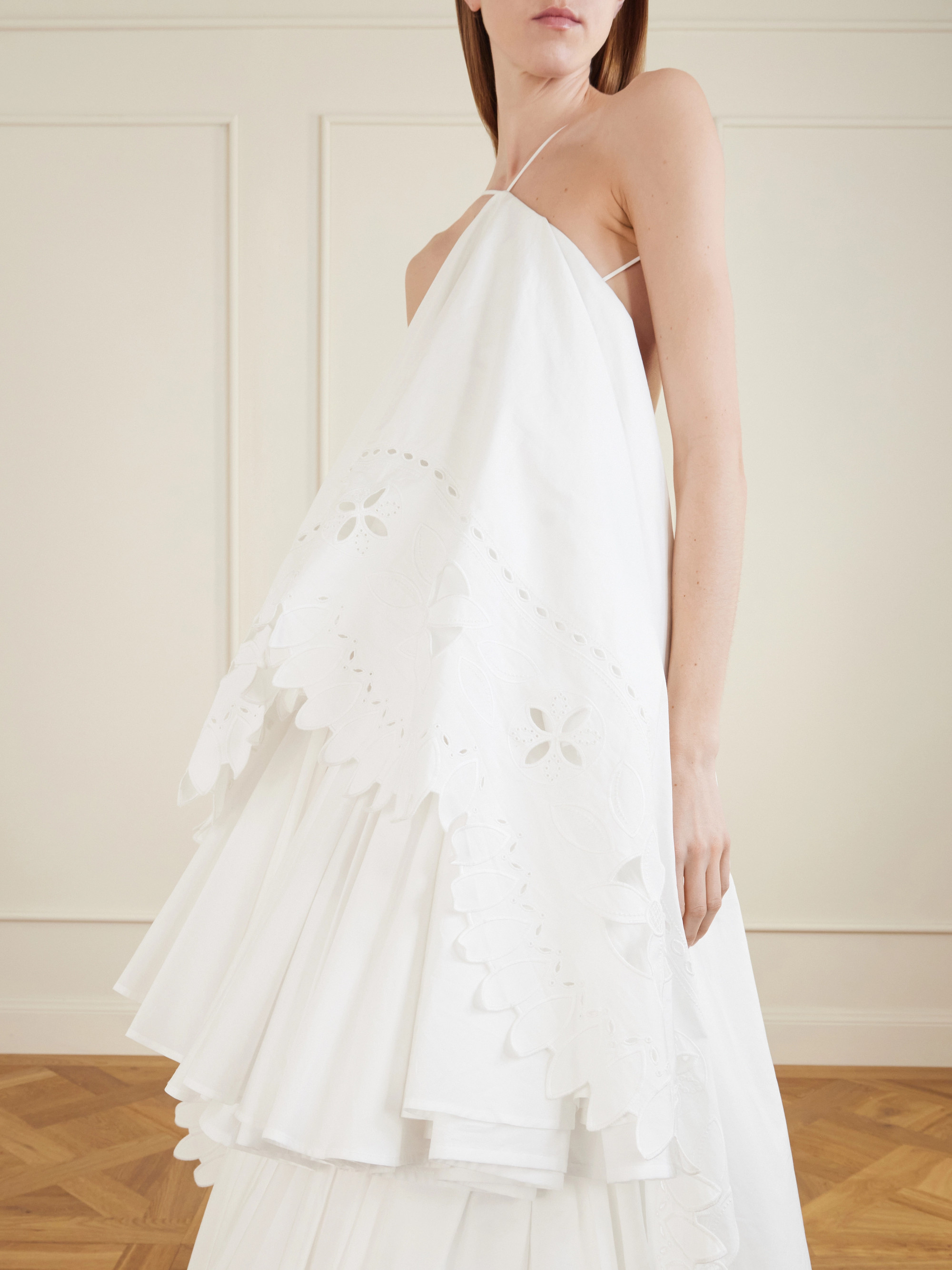 Jacquemus La Robe Provençale embroidered cotton maxi dress