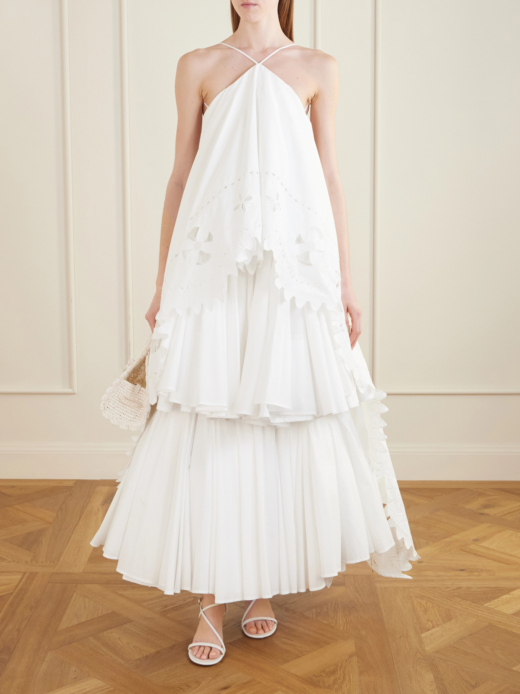 Jacquemus La Robe Provençale embroidered cotton maxi dress