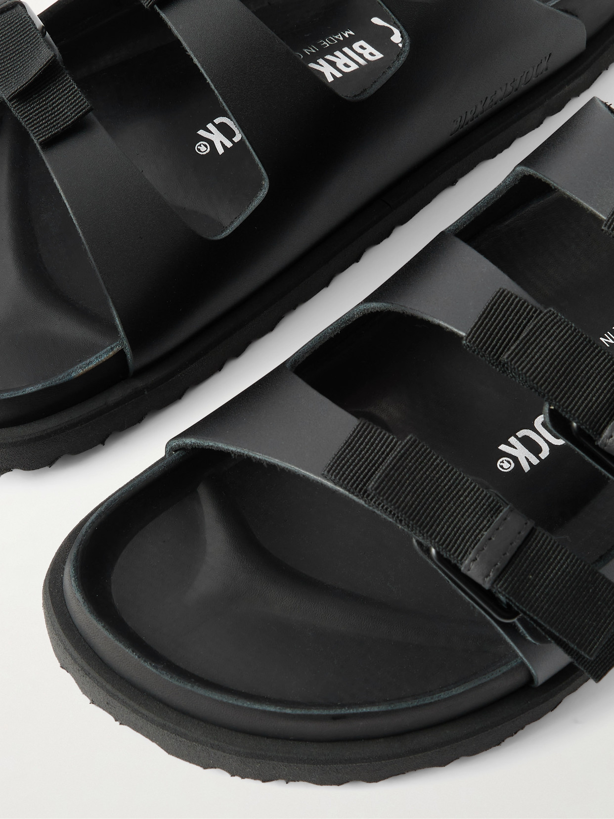 Birkenstock 1774 Florida Bow-detailed Leather Sandals In Black