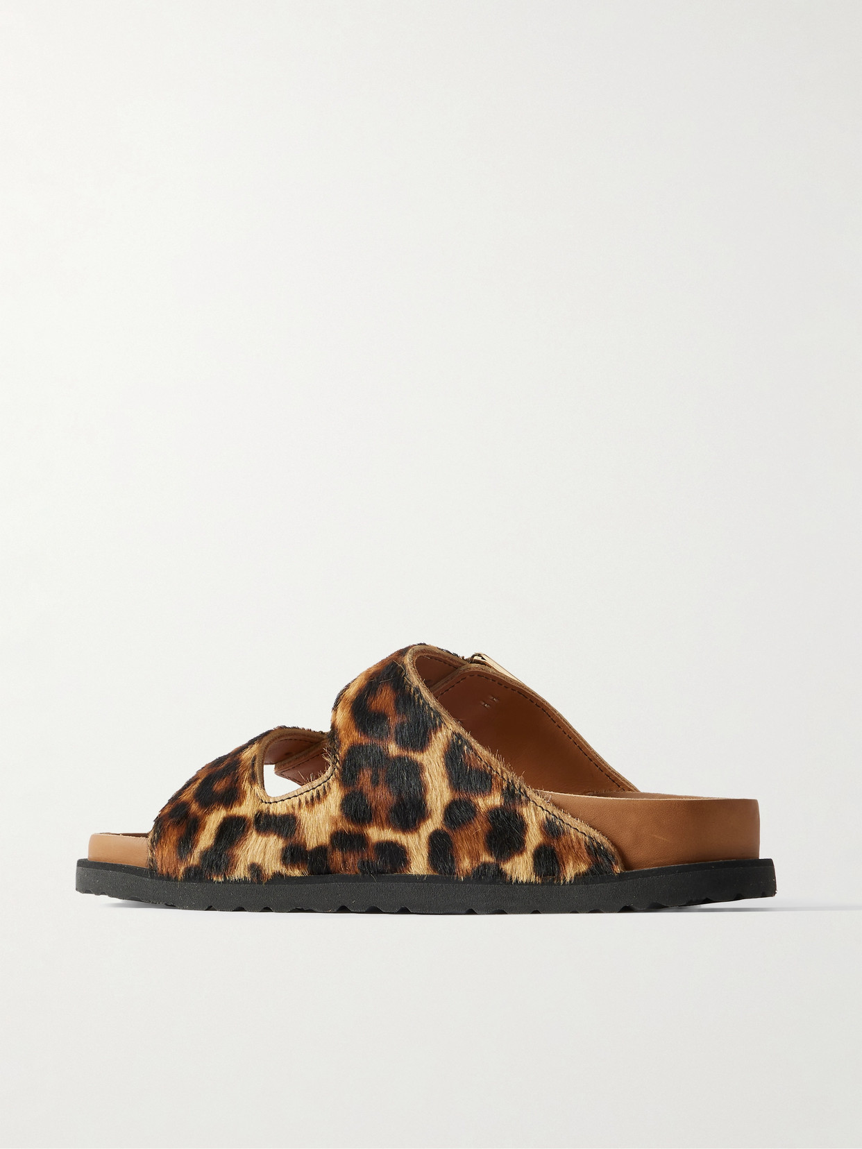 Birkenstock 1774 Animal Print Flat Sole Open Toe Sandals In Multi