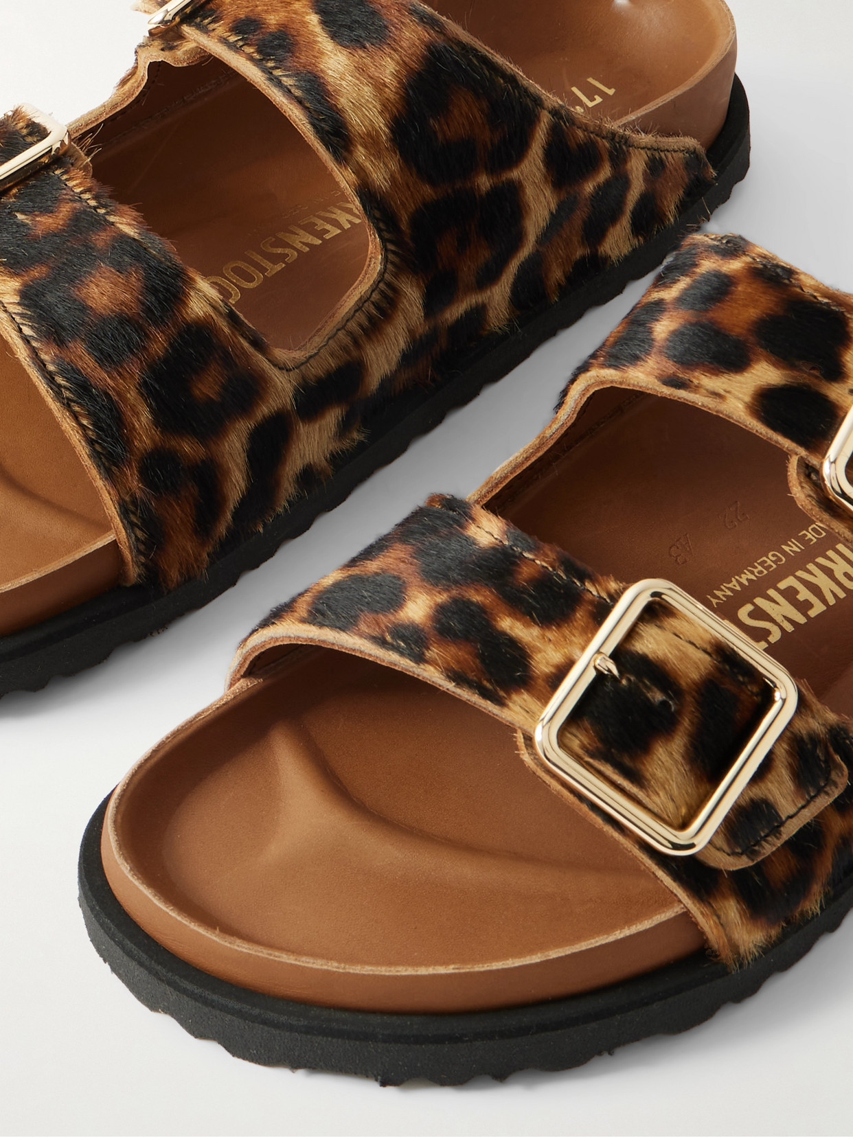 Birkenstock 1774 Animal Print Flat Sole Open Toe Sandals In Multi