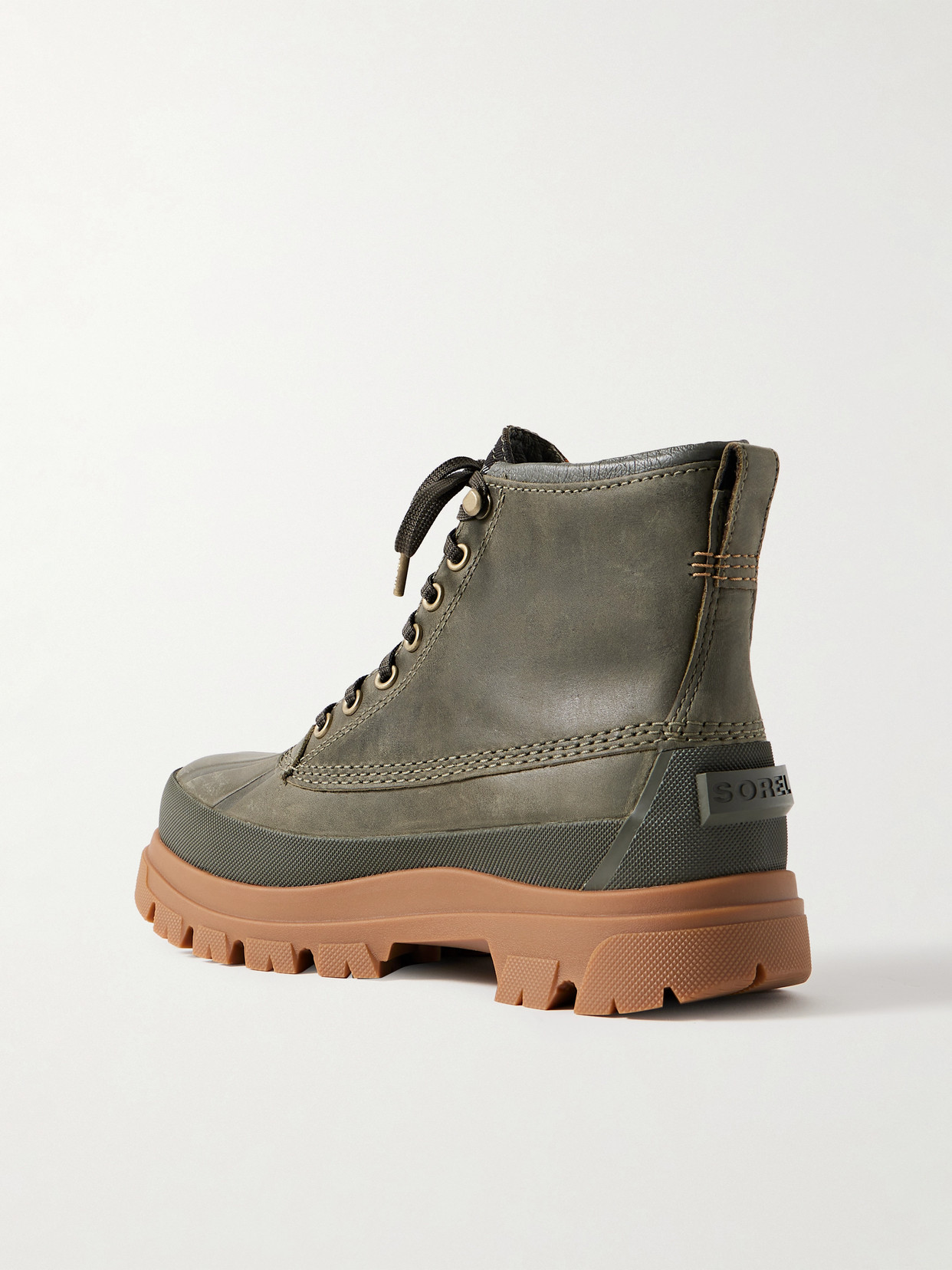 Sorel + Barbour Daystorm Horizon™ Leather And Gore-tex Ankle Boots In Green