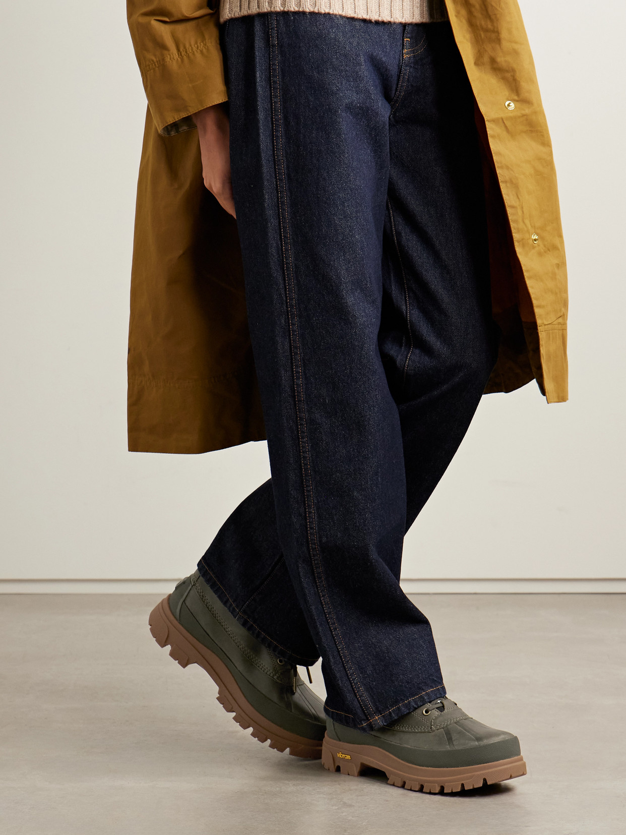 Sorel + Barbour Daystorm Horizon™ Leather And Gore-tex Ankle Boots In Green