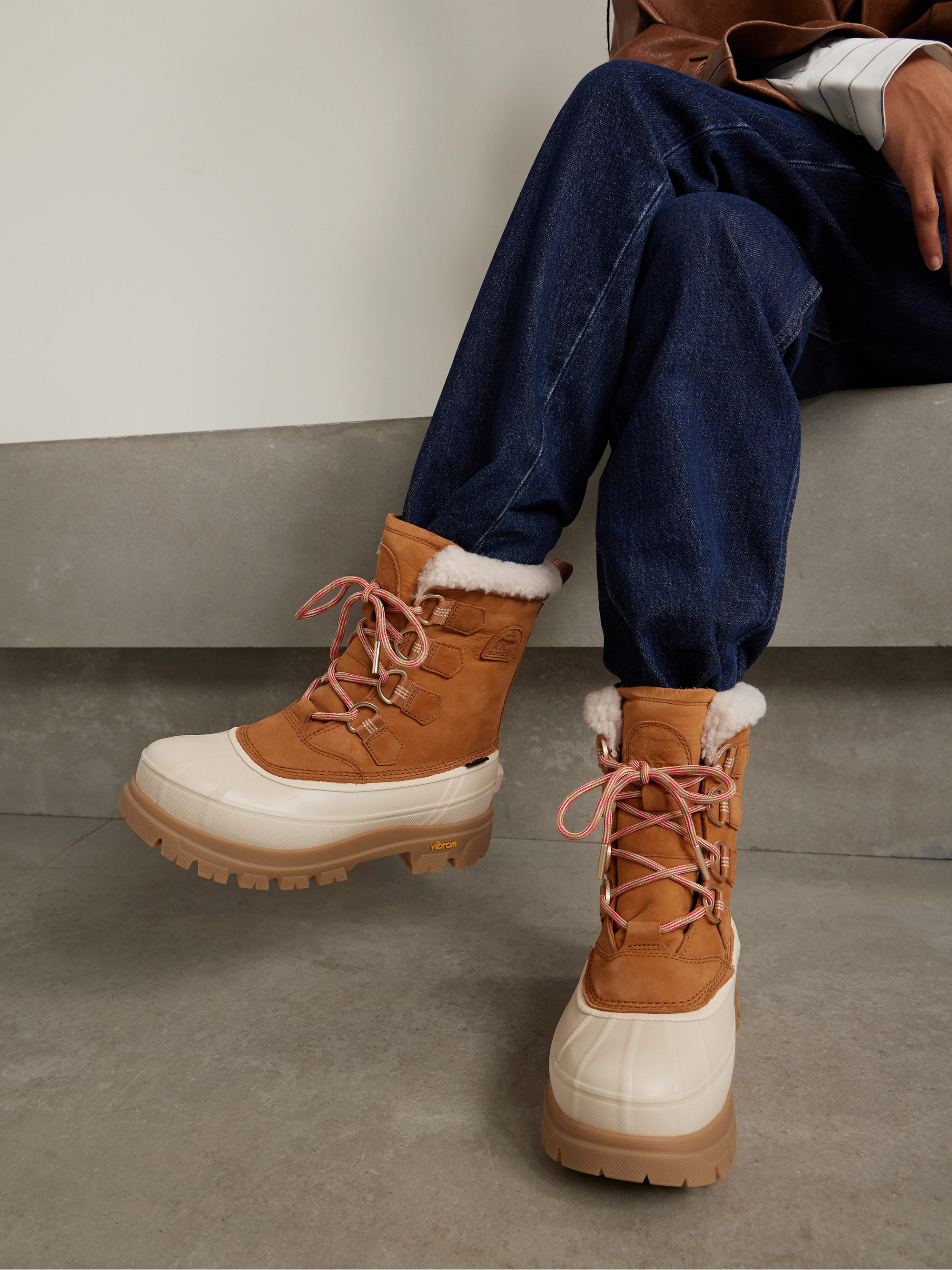 ローリエ Sorel - Caribou Horizon™ fleece-trimmed GORE-TEX™ ankle boots | Plush