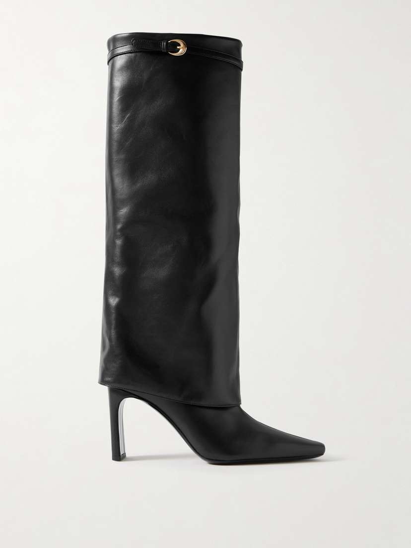 Staud Wally Buckled Leather Knee Boots