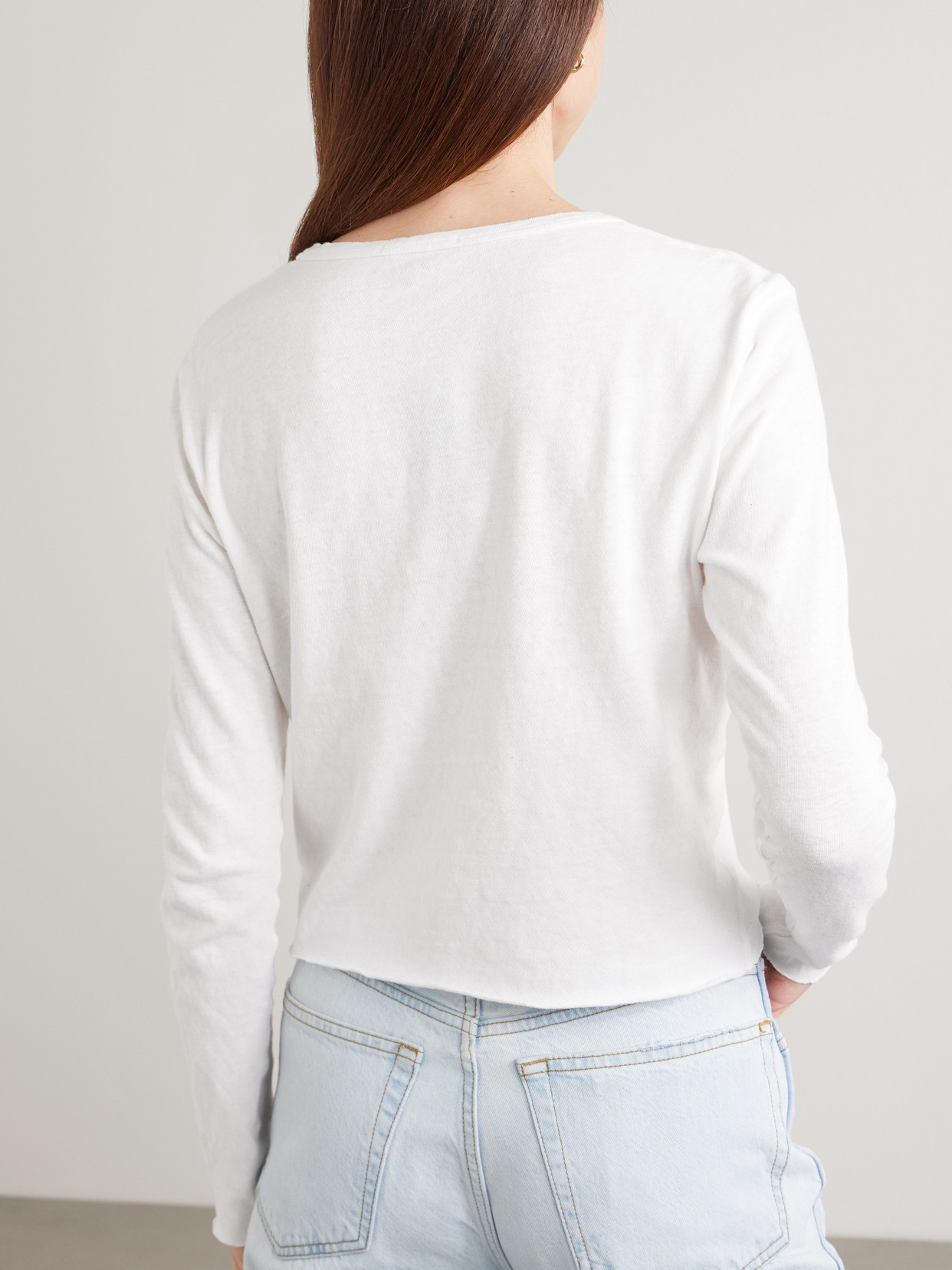Cotton-Jersey Henley Top