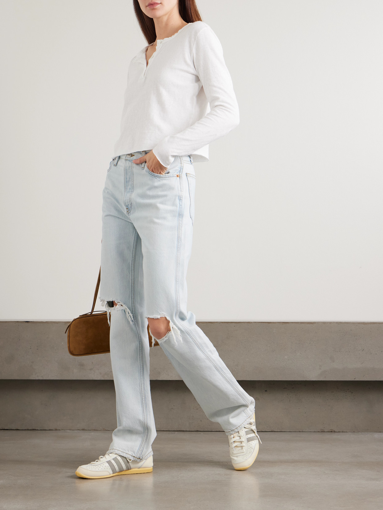 Cotton-Jersey Henley Top