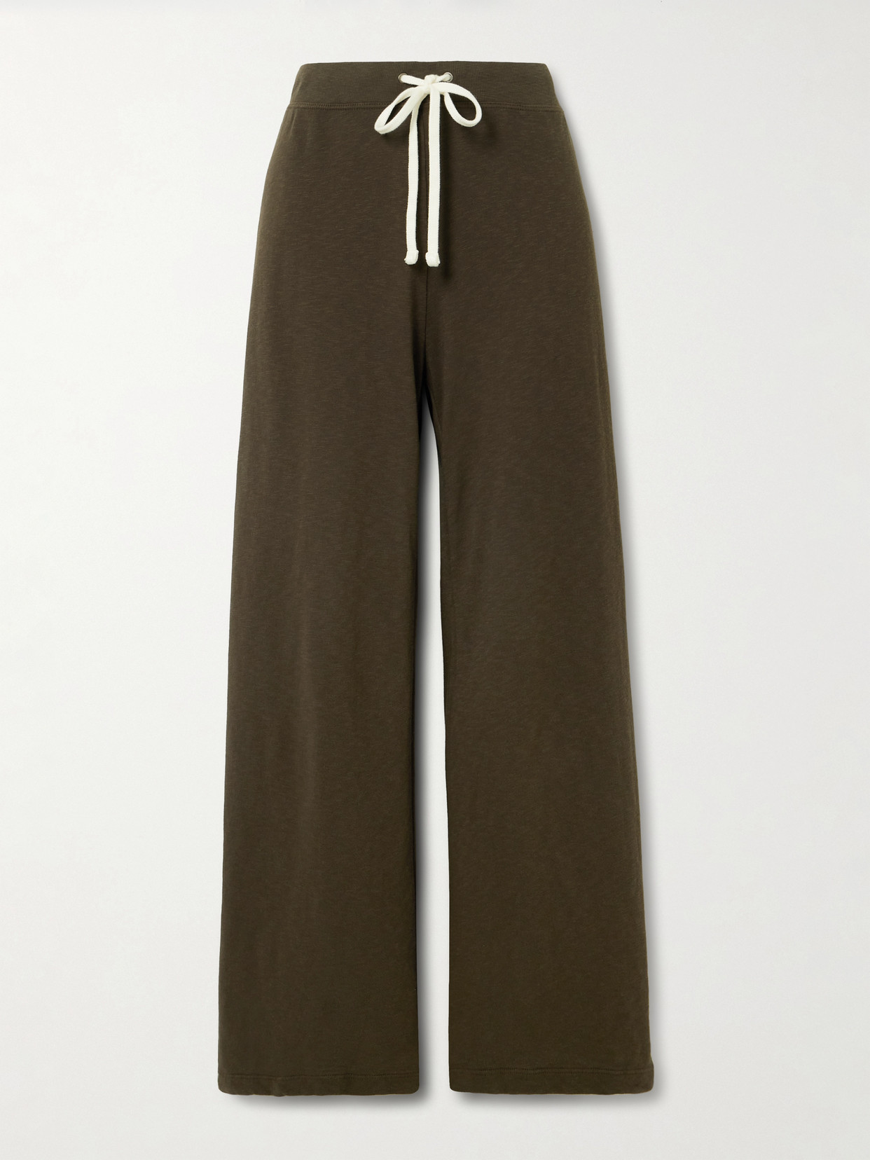 James Perse Cotton-terry Track Pants In Brown