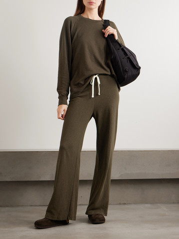 James Perse Cotton-terry track pants