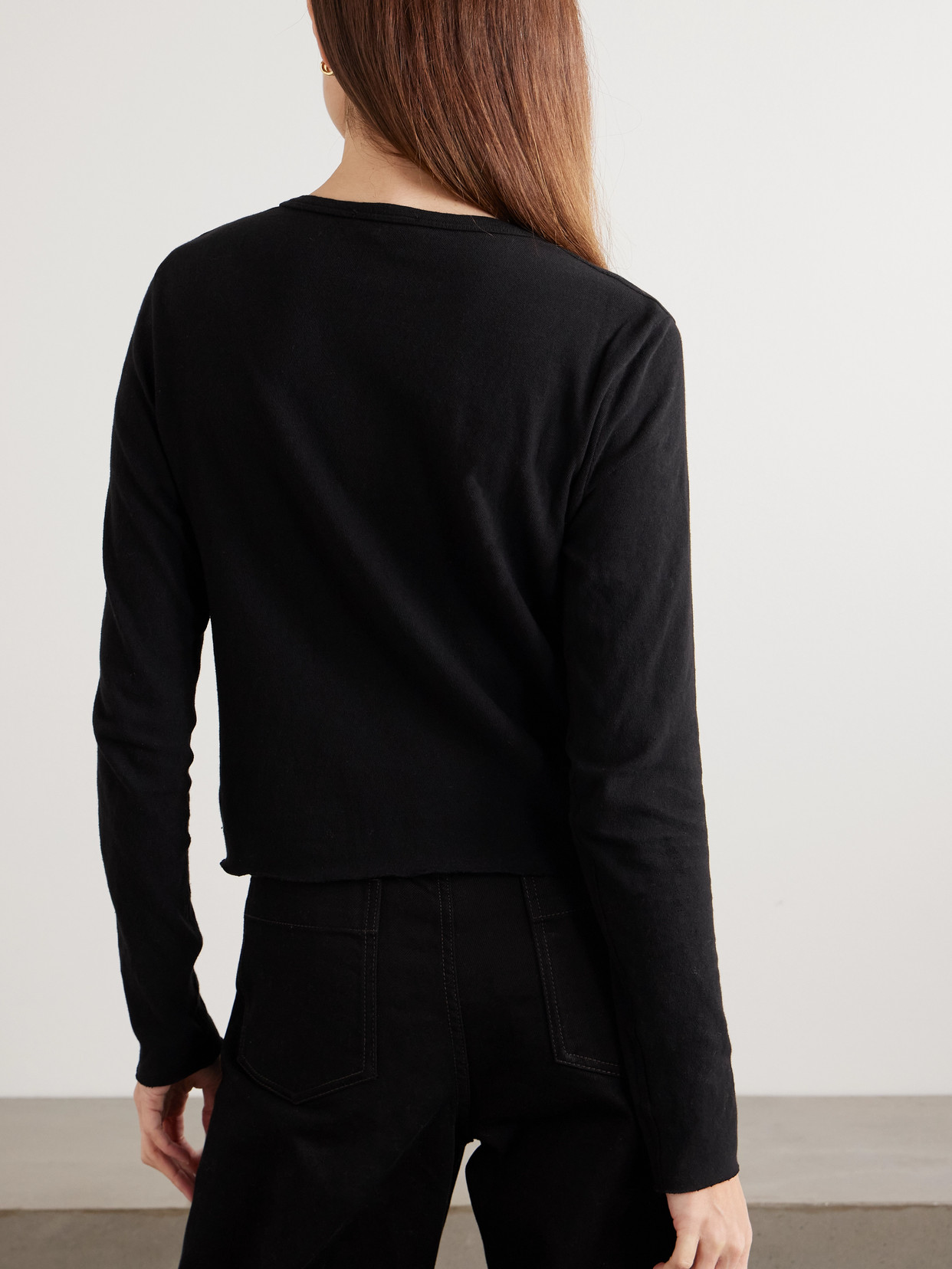 Slub Cotton-Jersey Henley Top