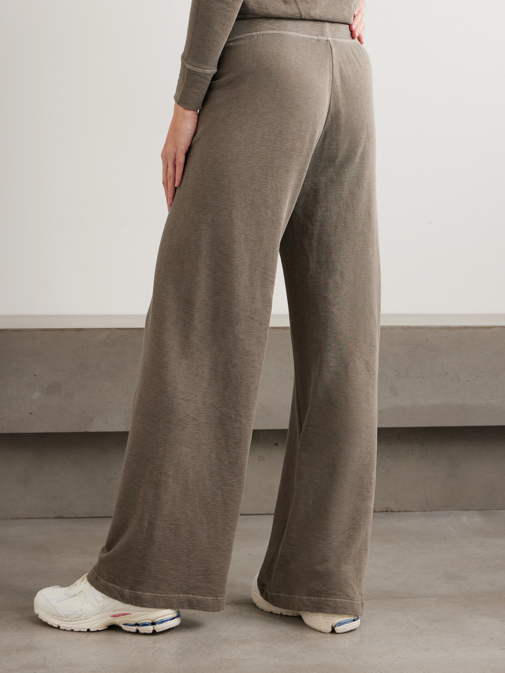 James Perse Cotton-terry wide-leg sweatpants