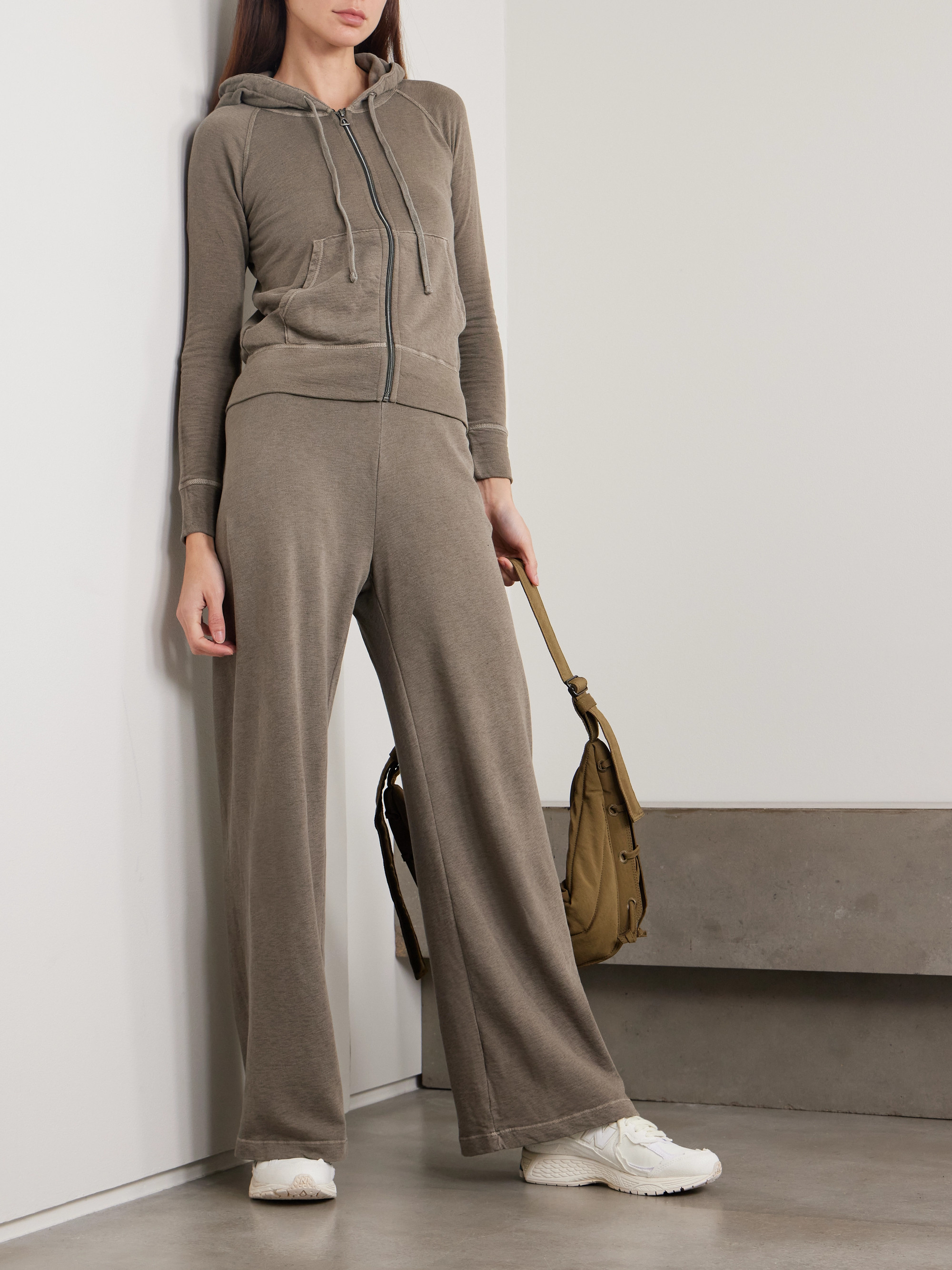 James Perse Cotton-terry wide-leg sweatpants