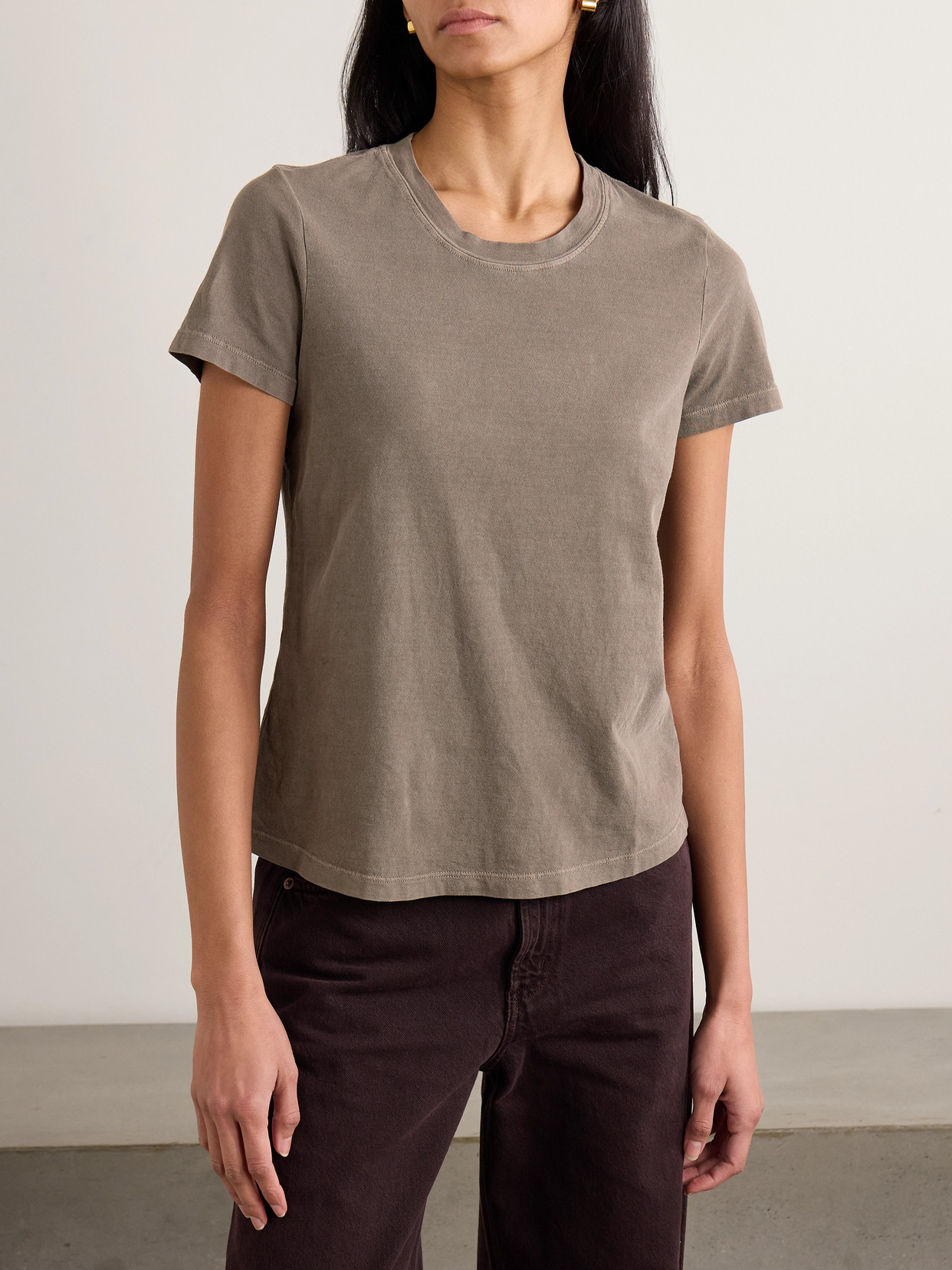 James Perse Vintage Boy Cotton-jersey T-shirt In Green