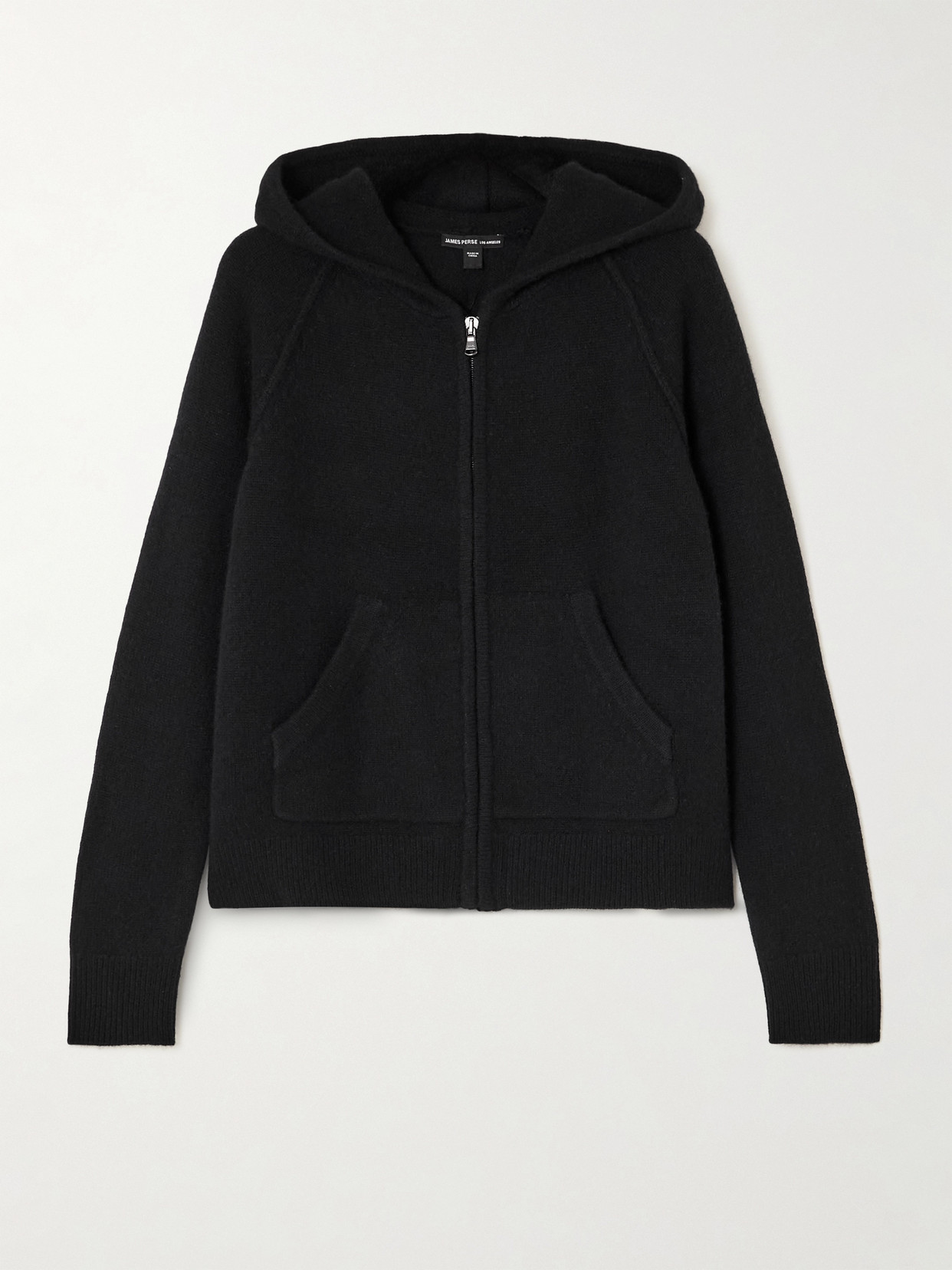 James Perse Cashmere Hoodie In Black