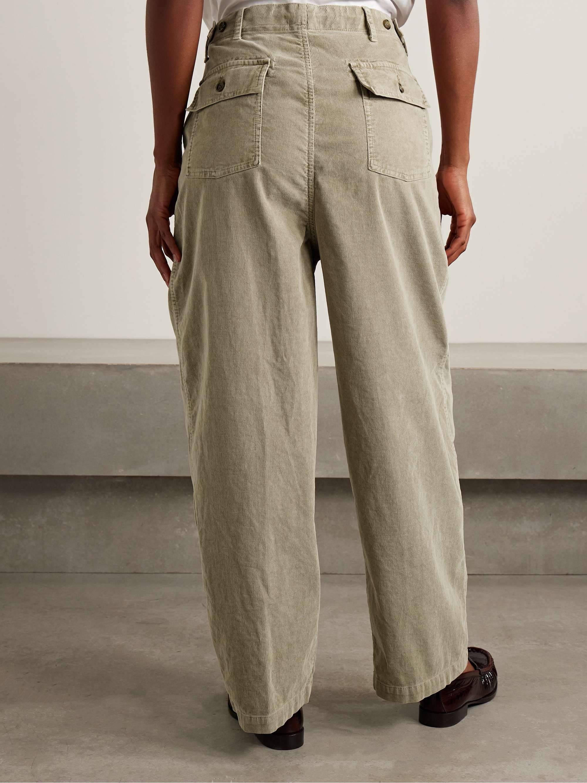 JAMES PERSE Cotton-blend corduroy barrel-leg pants | NET-A-PORTER