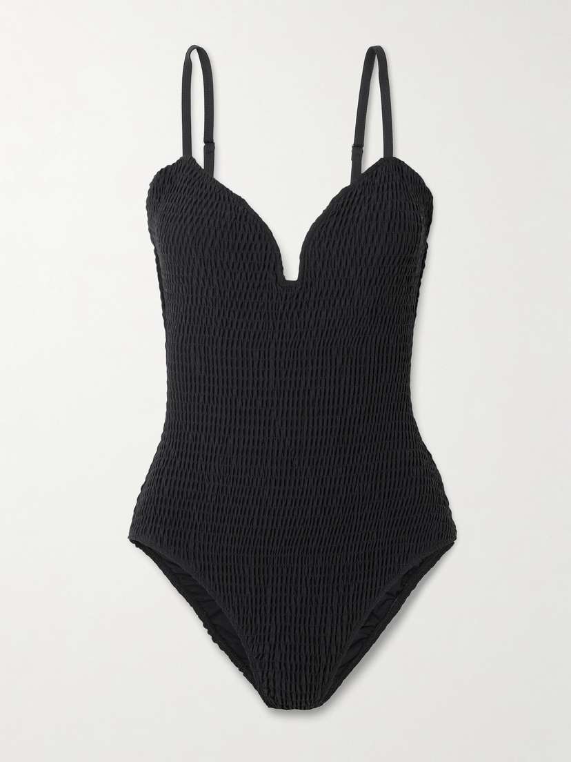 Ulla Johnson Biarritz Smocked Swimsuit