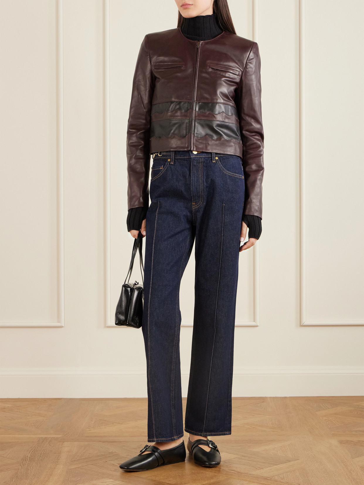 Agatha Embellished High-Rise Straight-Leg Jeans