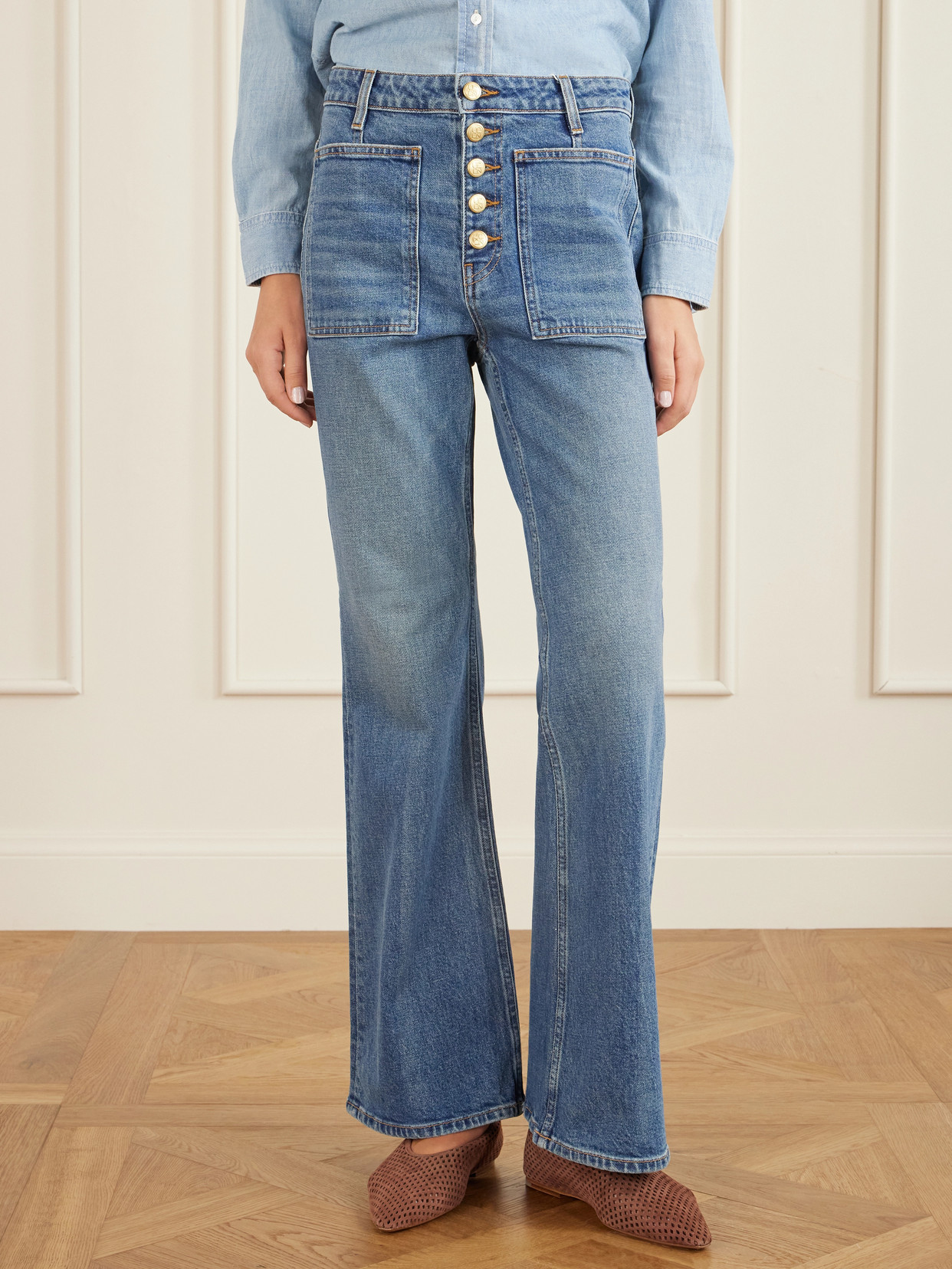 The Lou High-Rise Flared Jeans